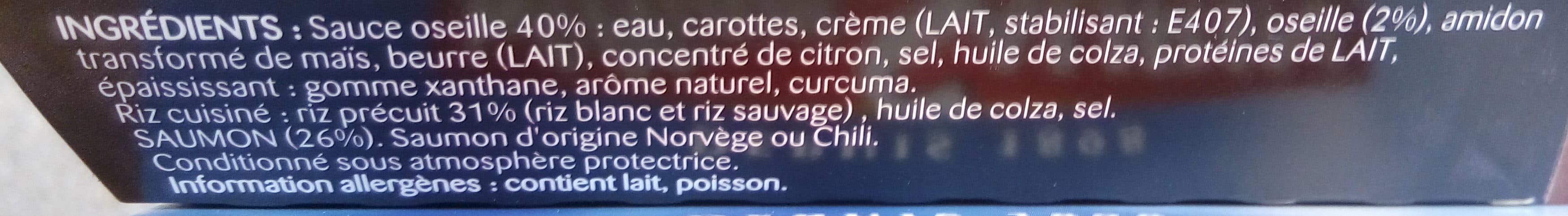 William Saurin Saumon sauce Oseille et riz pilaf packshot