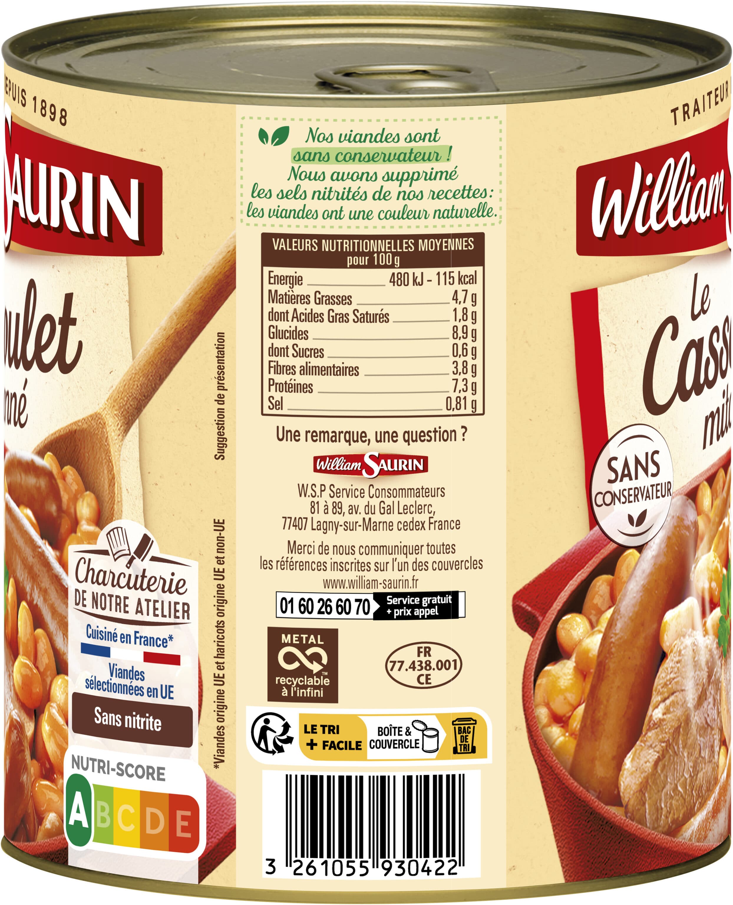 William Saurin Le Cassoulet Mitonné packshot