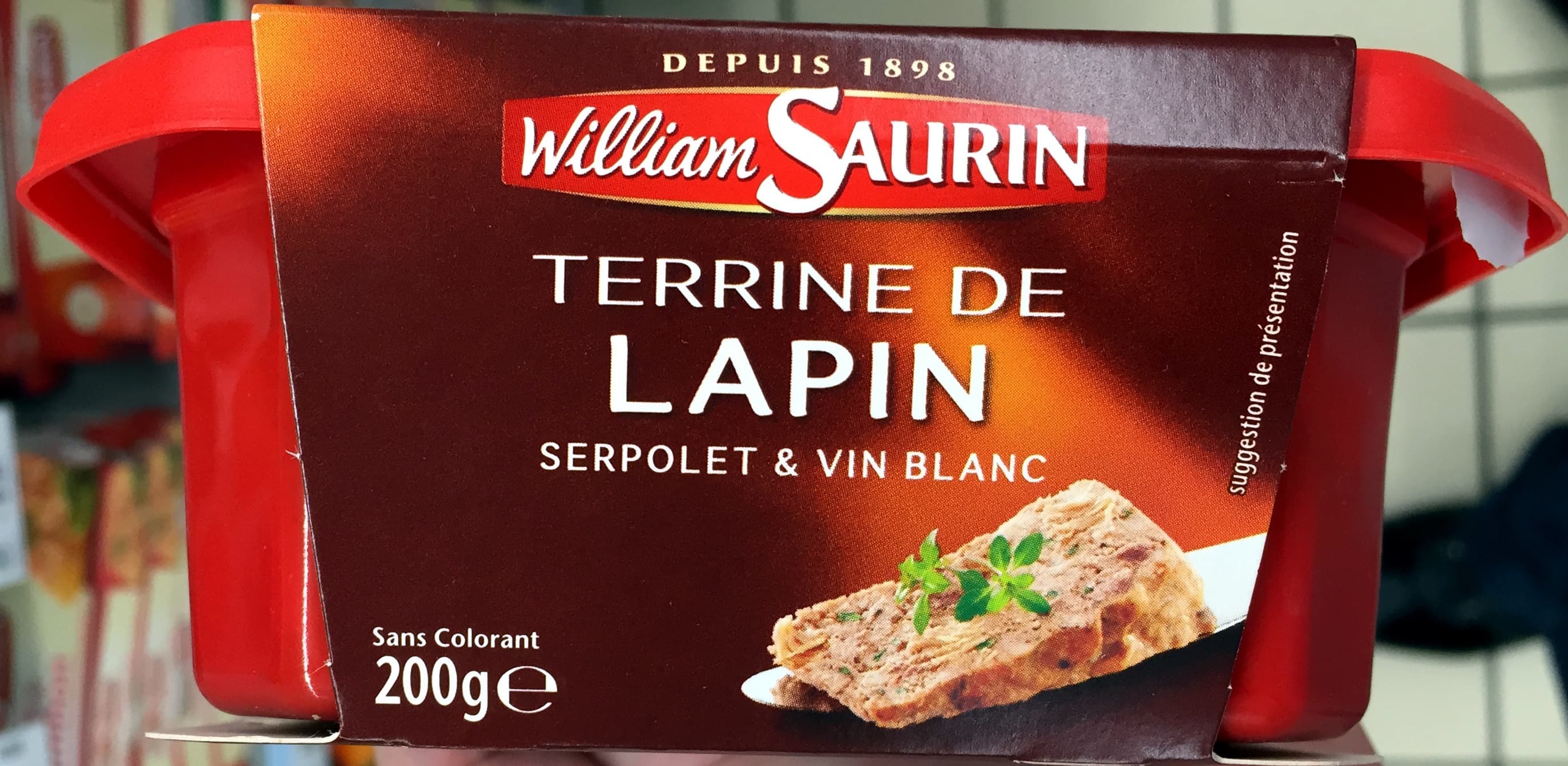 William Saurin Terrine de Lapin (Serpolet & Vin Blanc) packshot