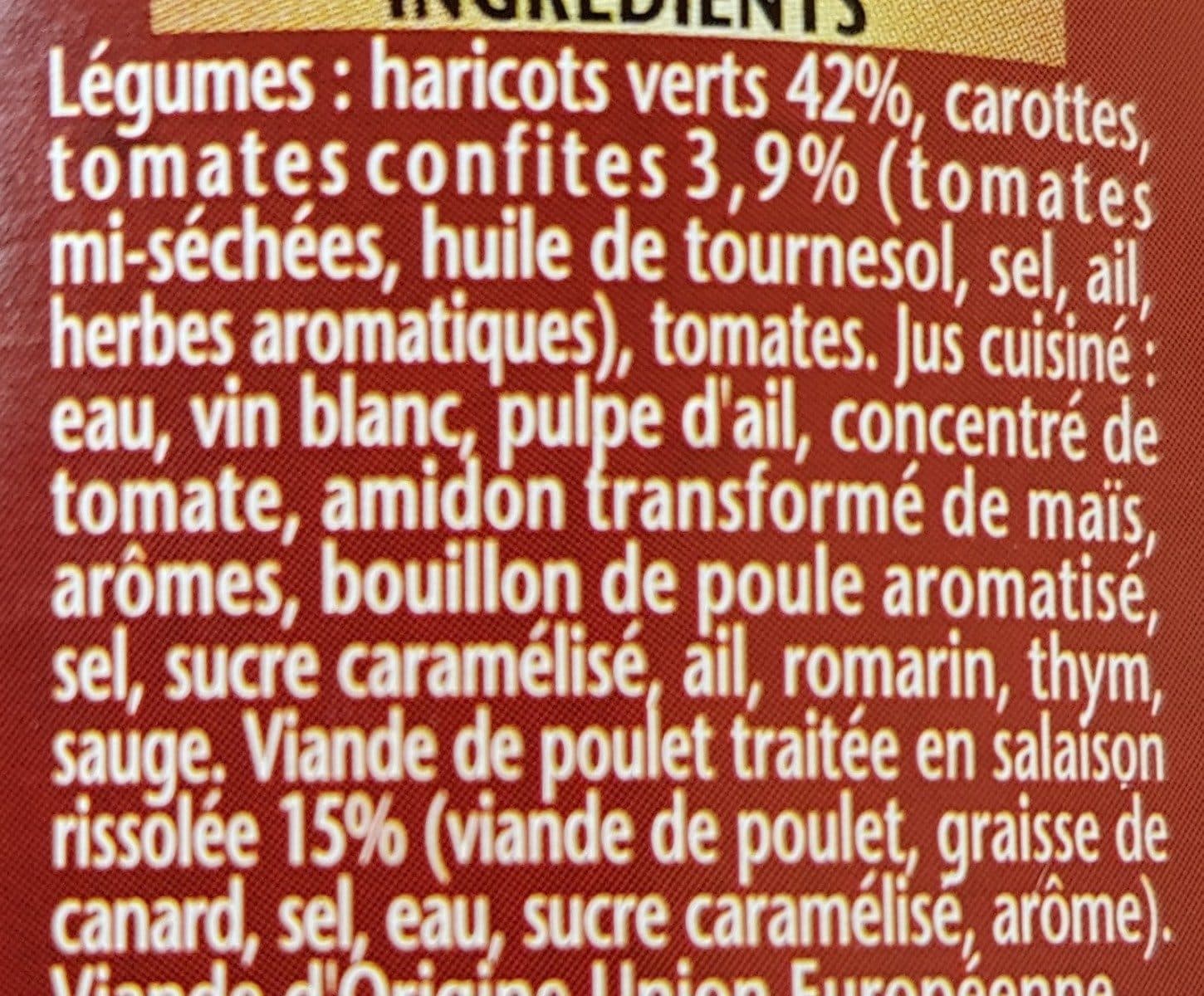 William Saurin Sauté de volaille haricots verts tomates confites packshot