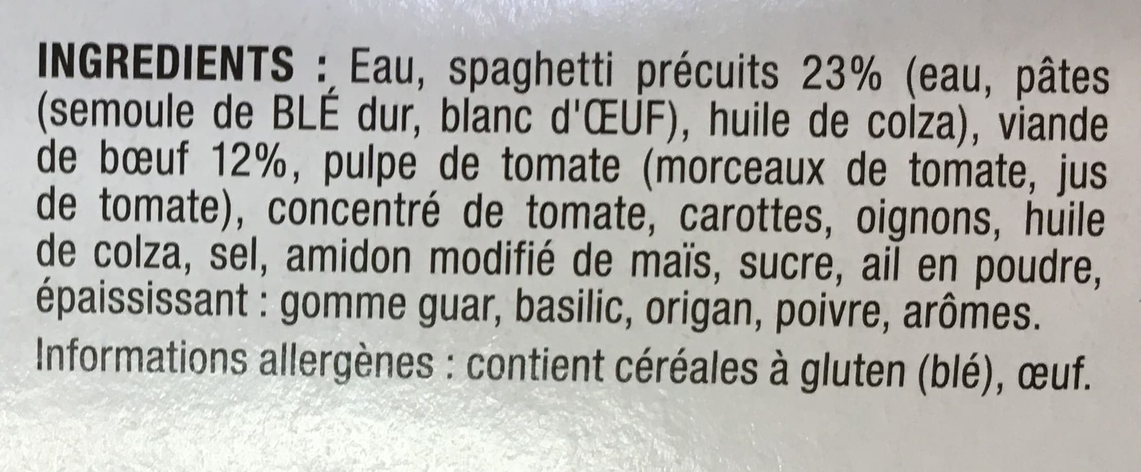 William Saurin Les Bons Plans! Spaghetti Bolognaise packshot