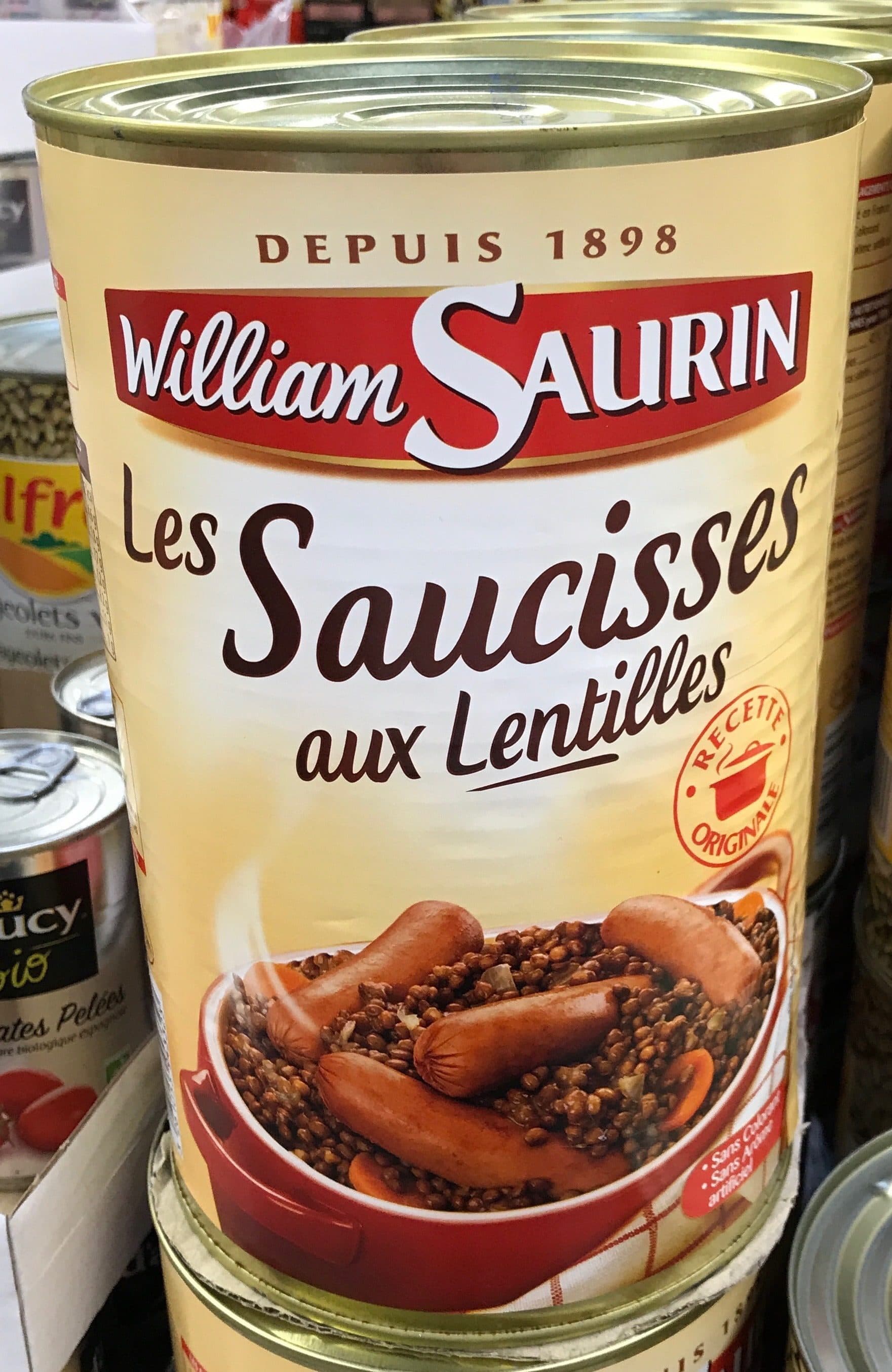 William Saurin Les Saucisses aux Lentilles packshot