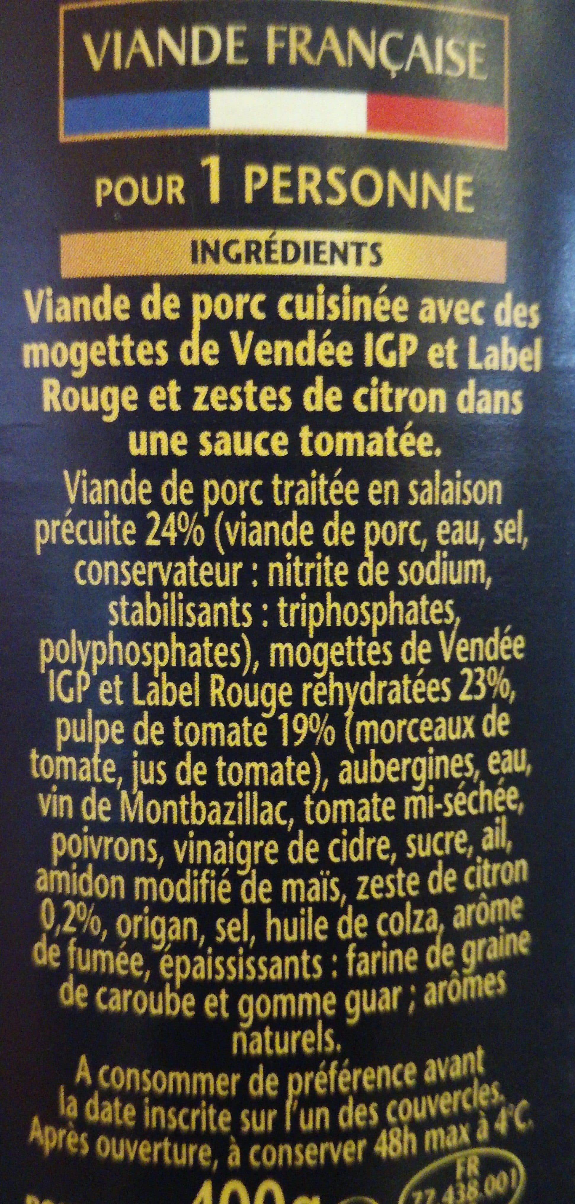 William Saurin Le Cochon, mogettes de Vendée et zeste de citron packshot