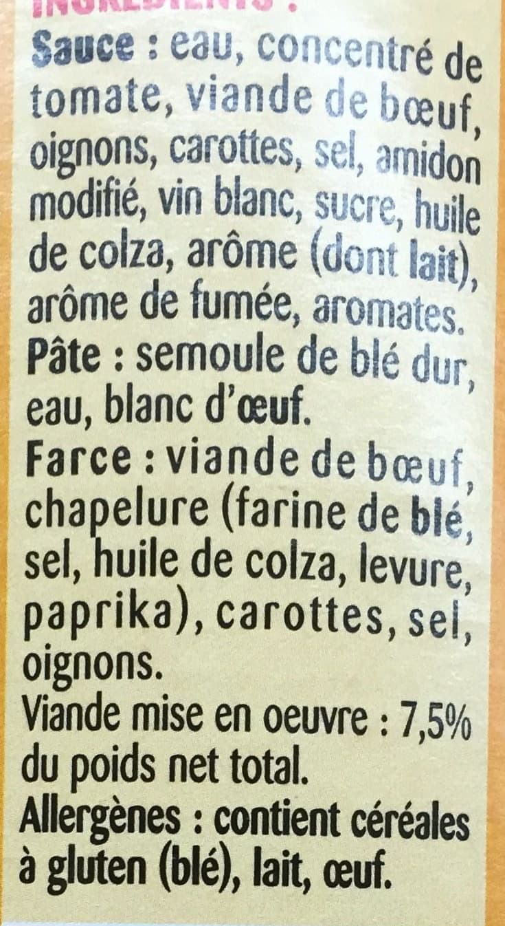 Milliat Frères Ravioli (Pur Bœuf) packshot