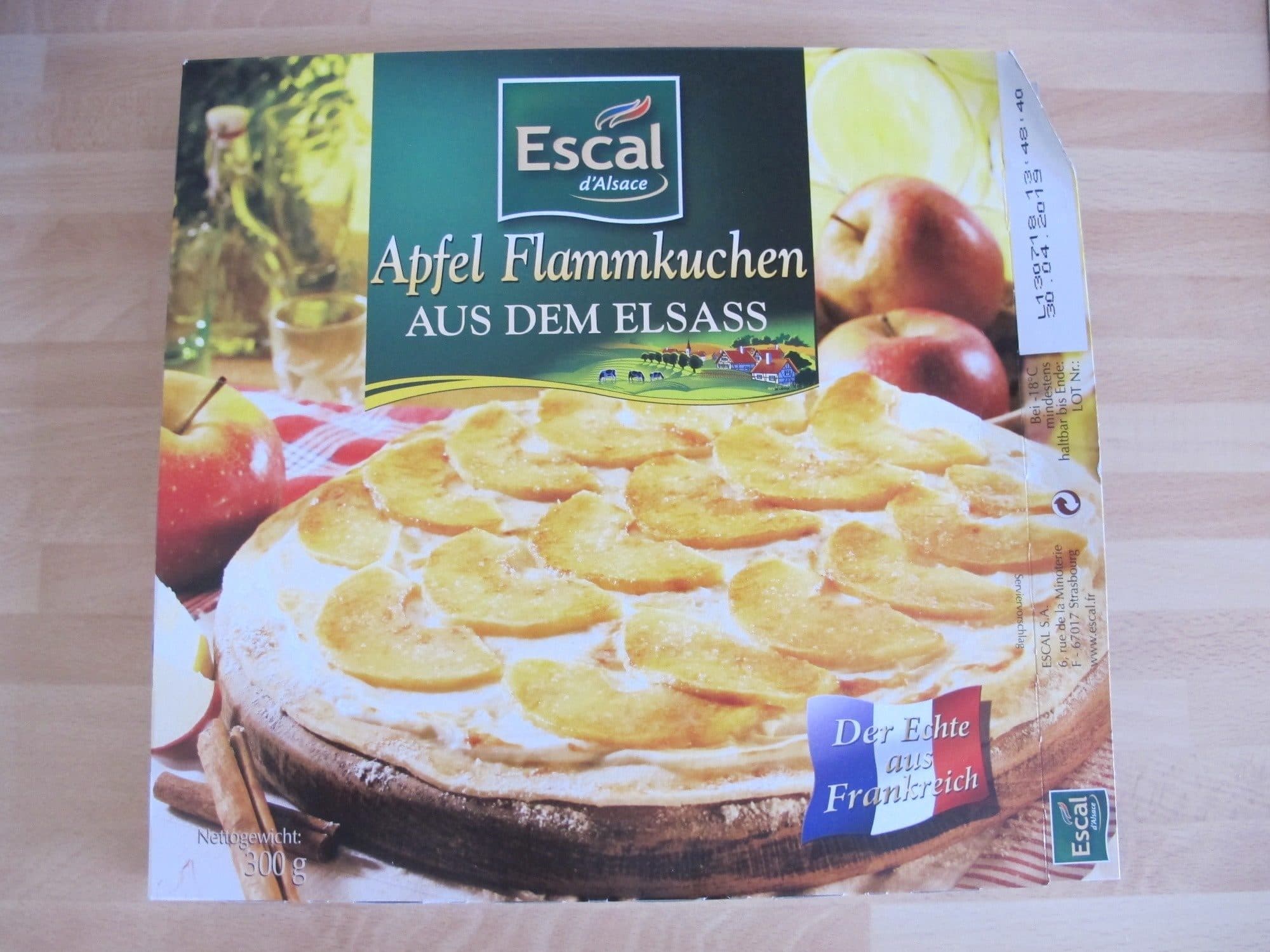Escal Apfel-Flammkuchen packshot
