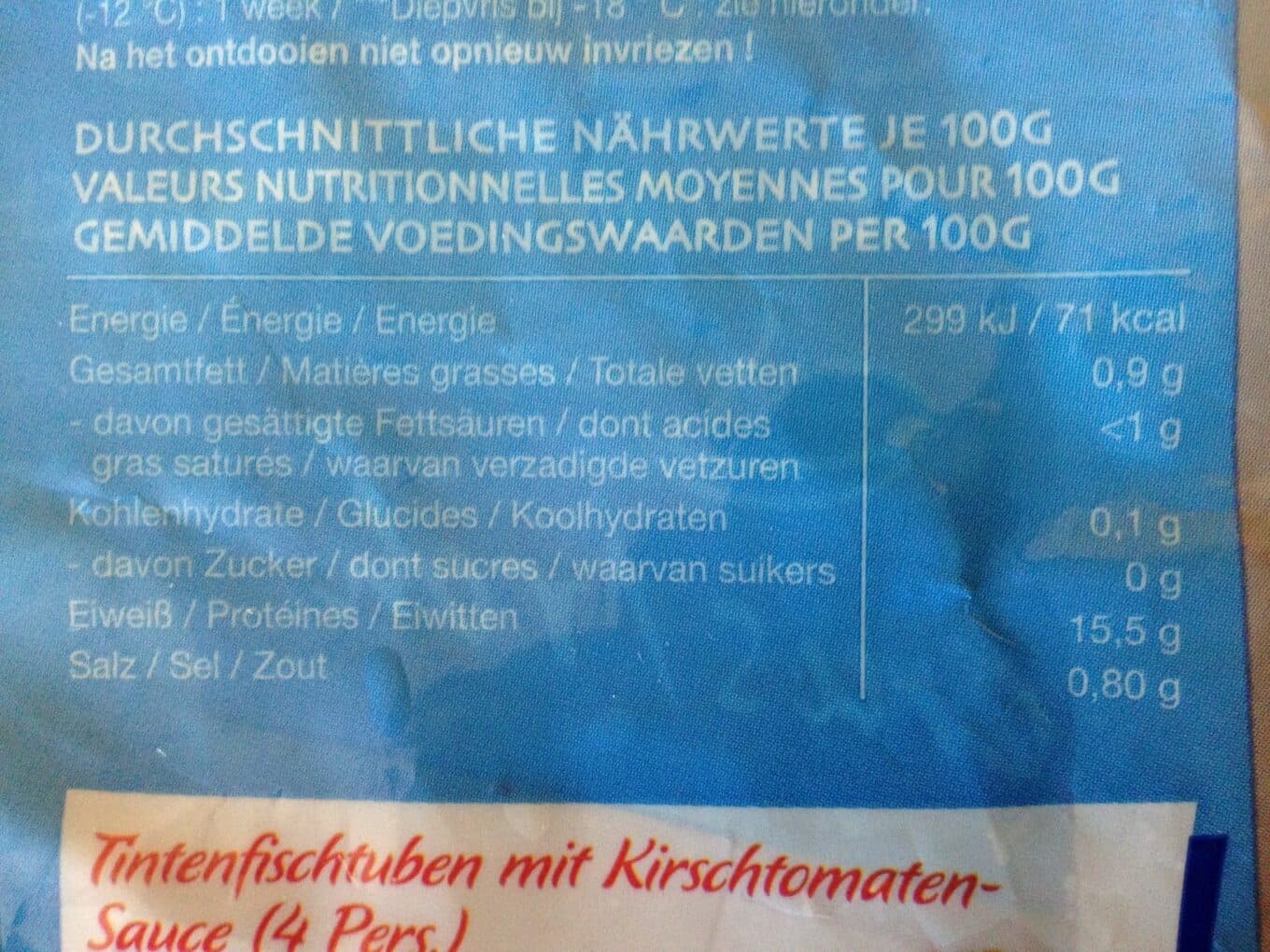Escal Blancs de Calamars crus packshot
