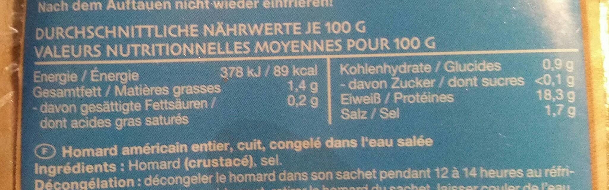 Escal Homard américain entier packshot