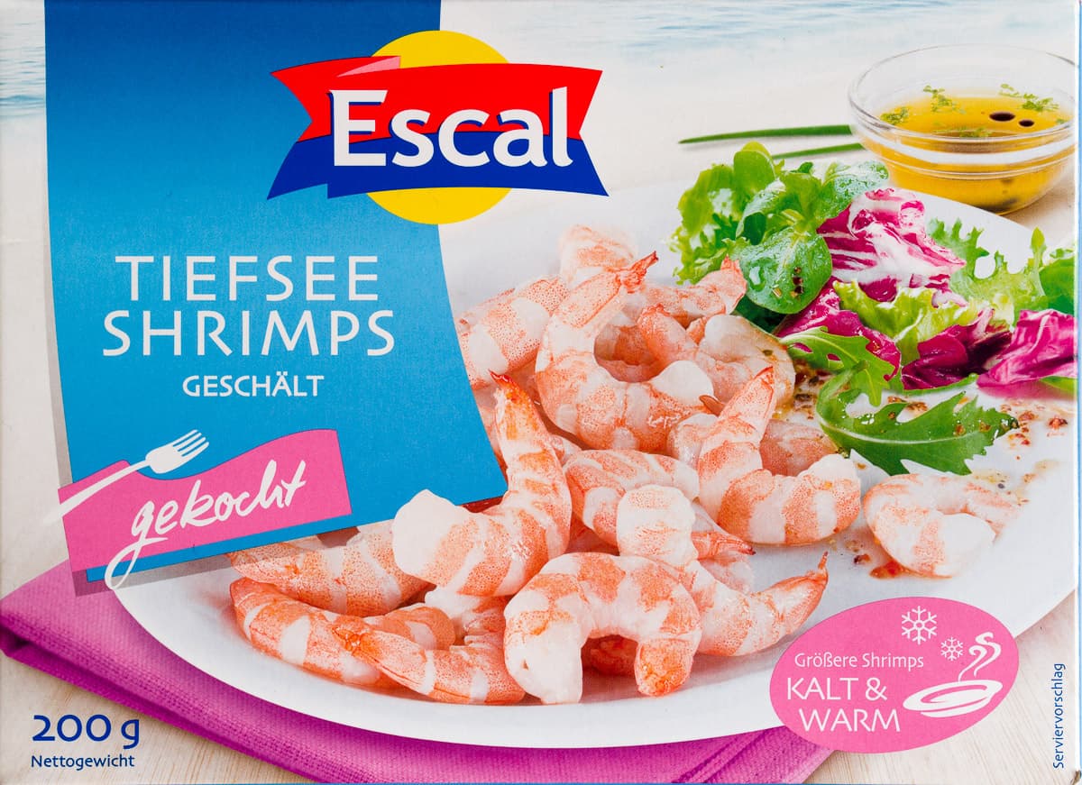 Escal Tiefsee Shrimps geschält gekocht packshot