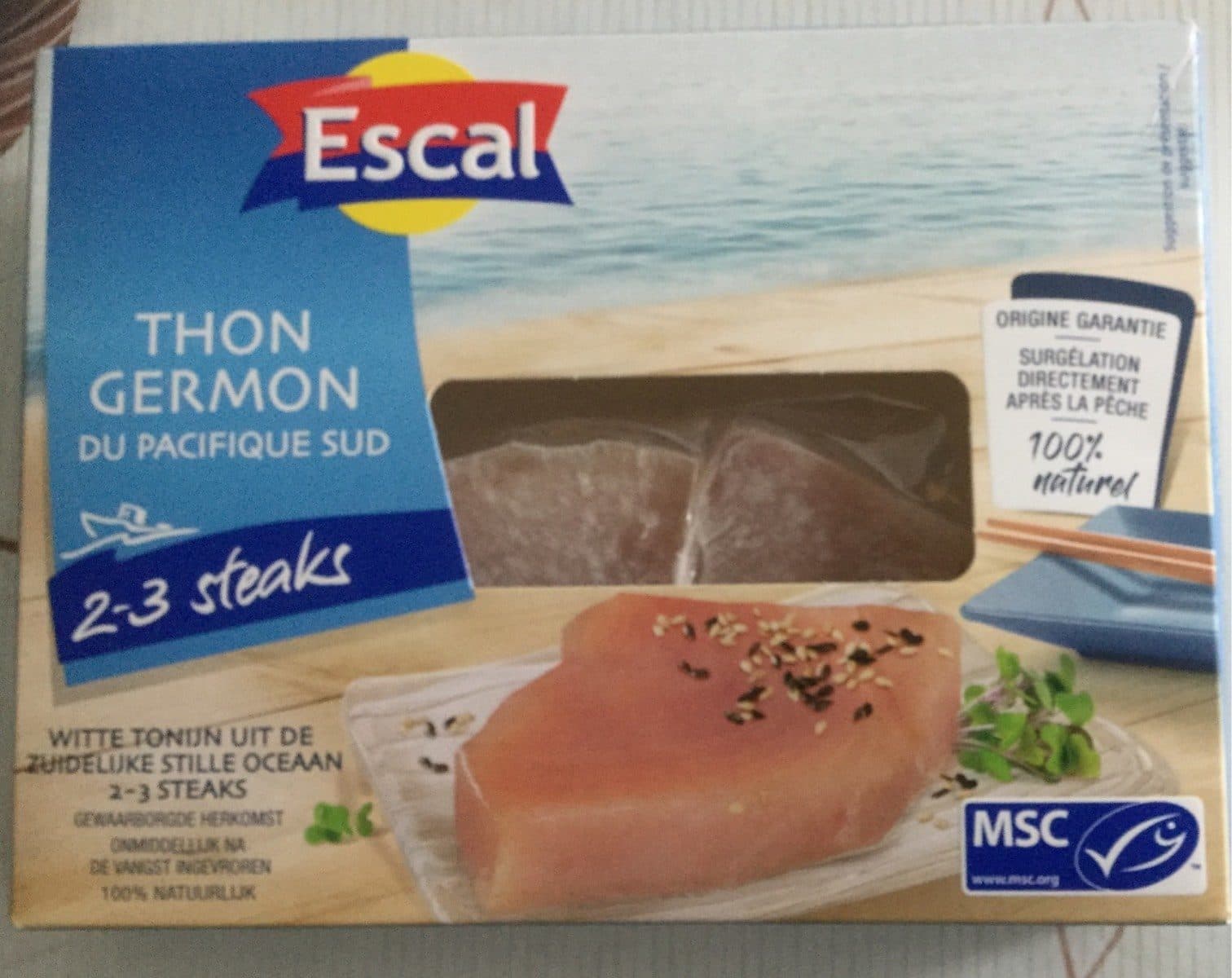 Escal Thon germon pacifique sud packshot