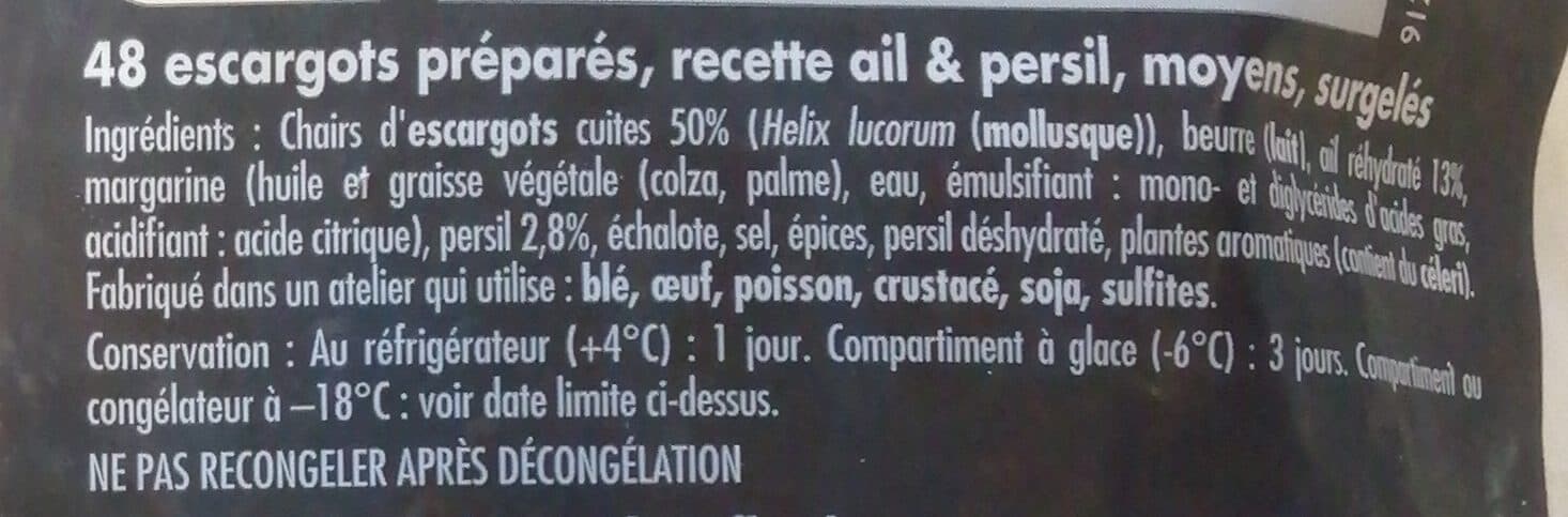 Escal Escargots surgelés 269gr packshot