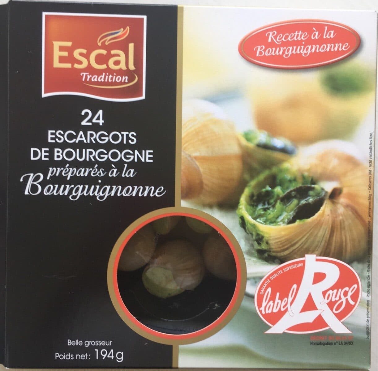Escal Escargots de bourgogne packshot