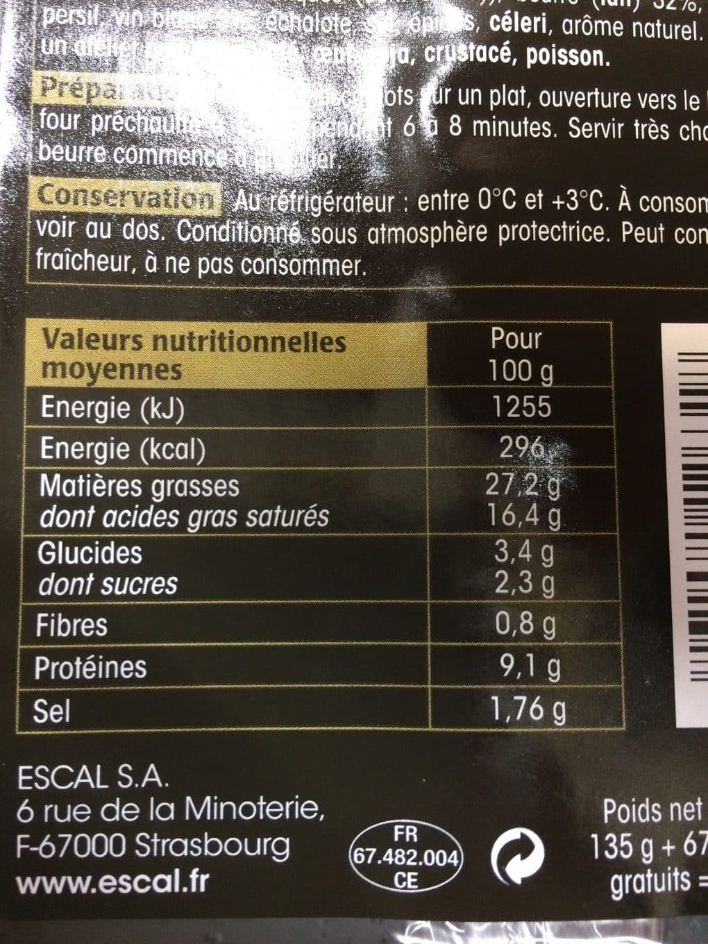 Escal Escargot préparés packshot