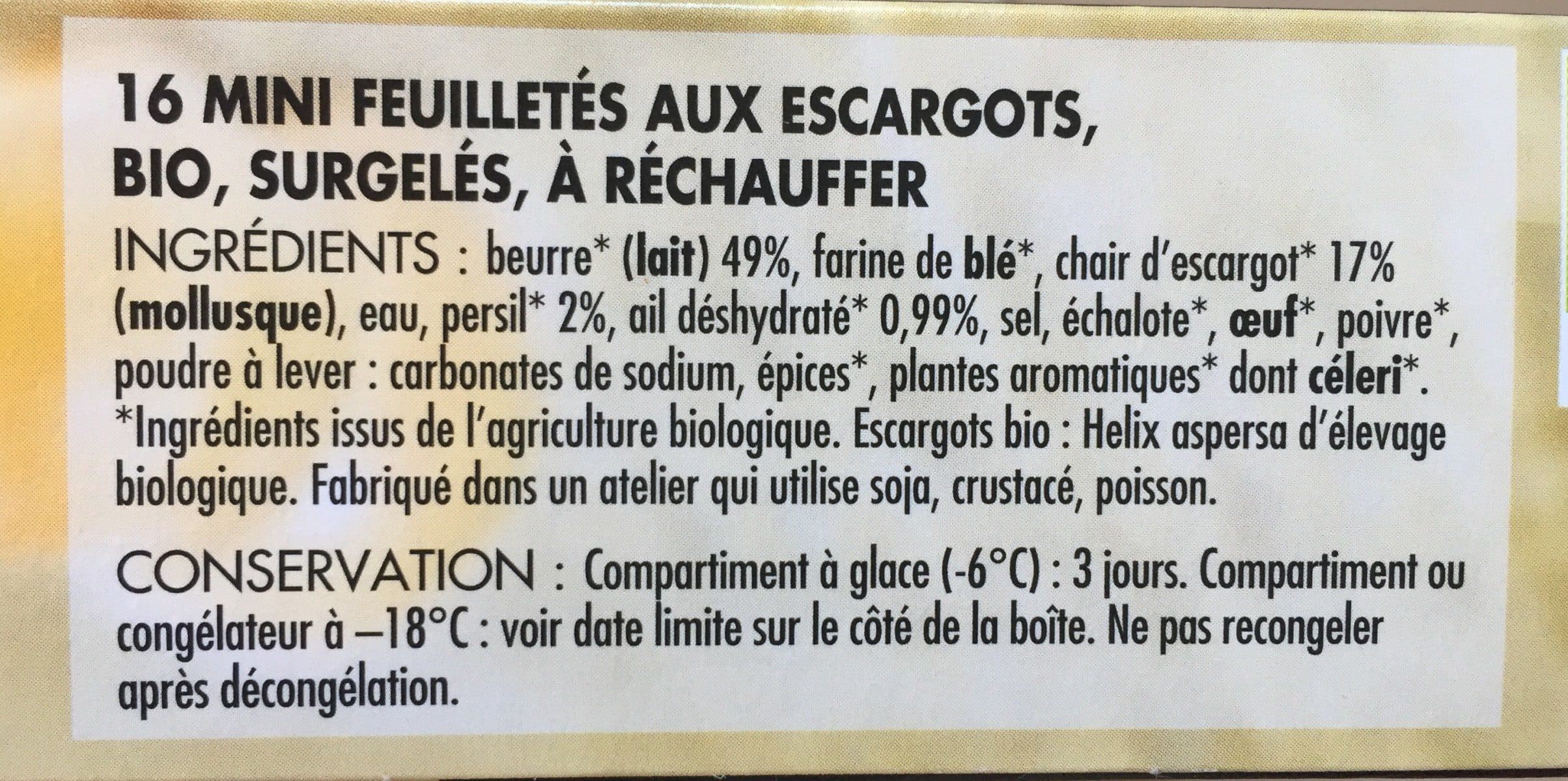 Escal Mini feuilletés aux escargots packshot