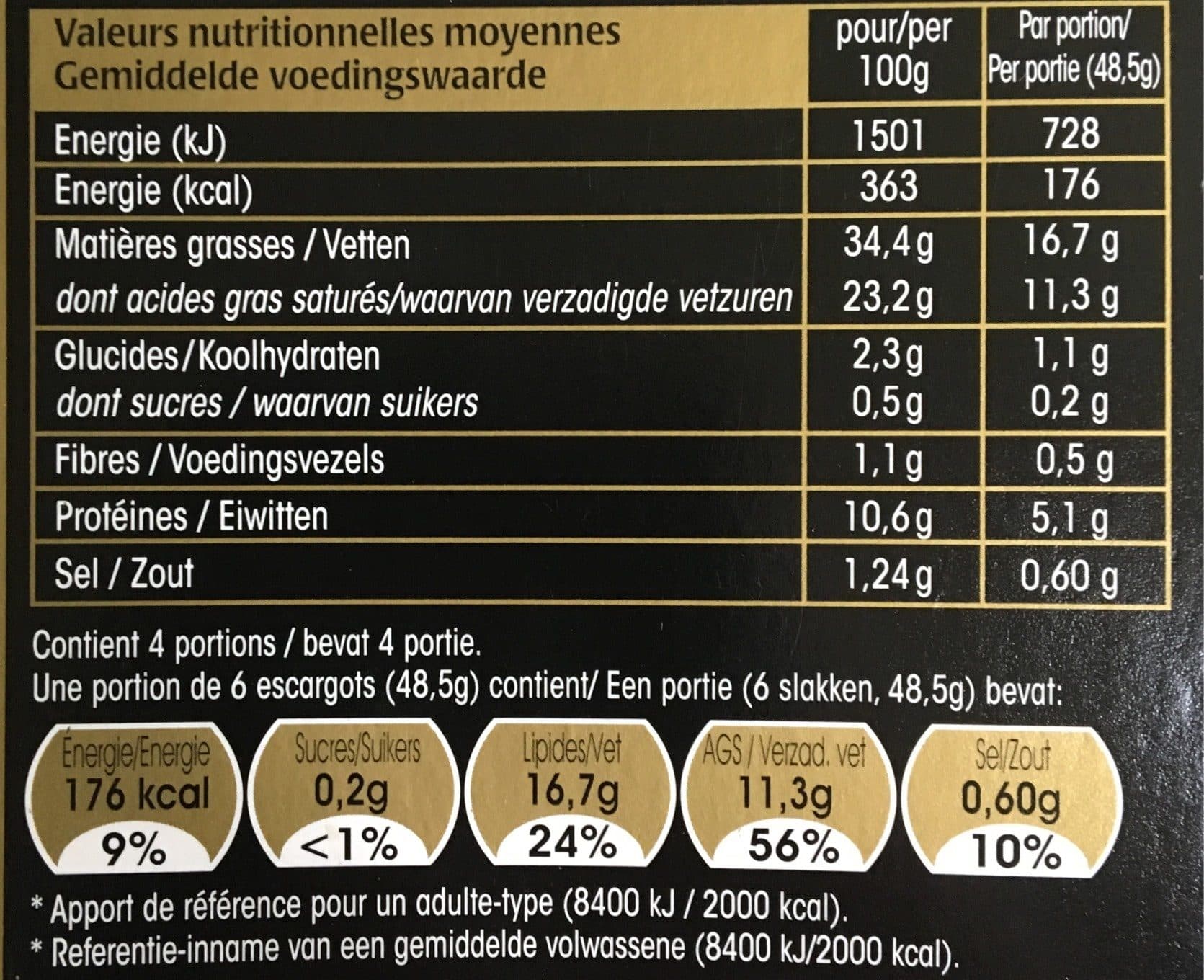 Escal Escal escargot label rouge gros 2x12 packshot