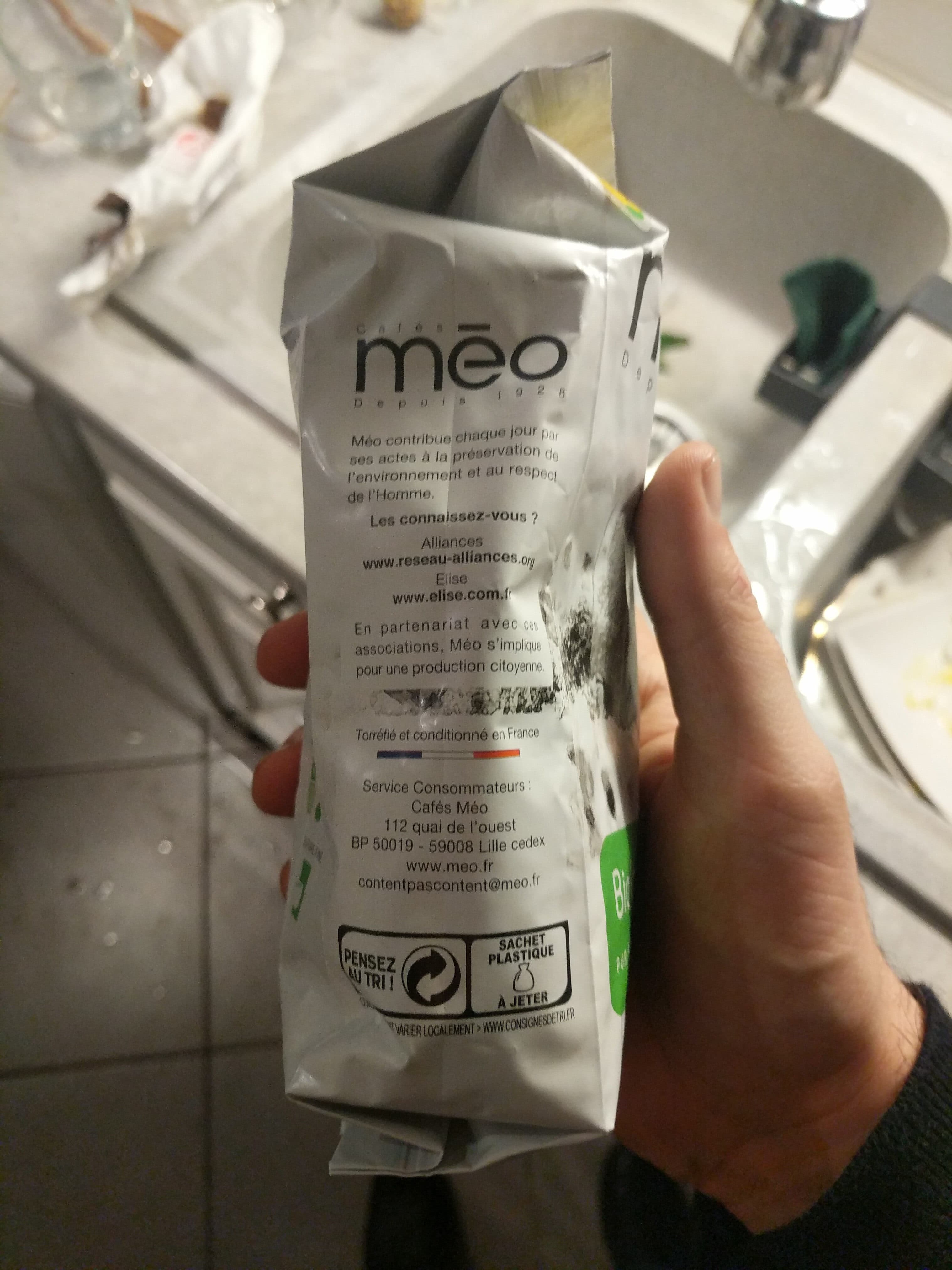 Méo Pur arabica en grains packshot
