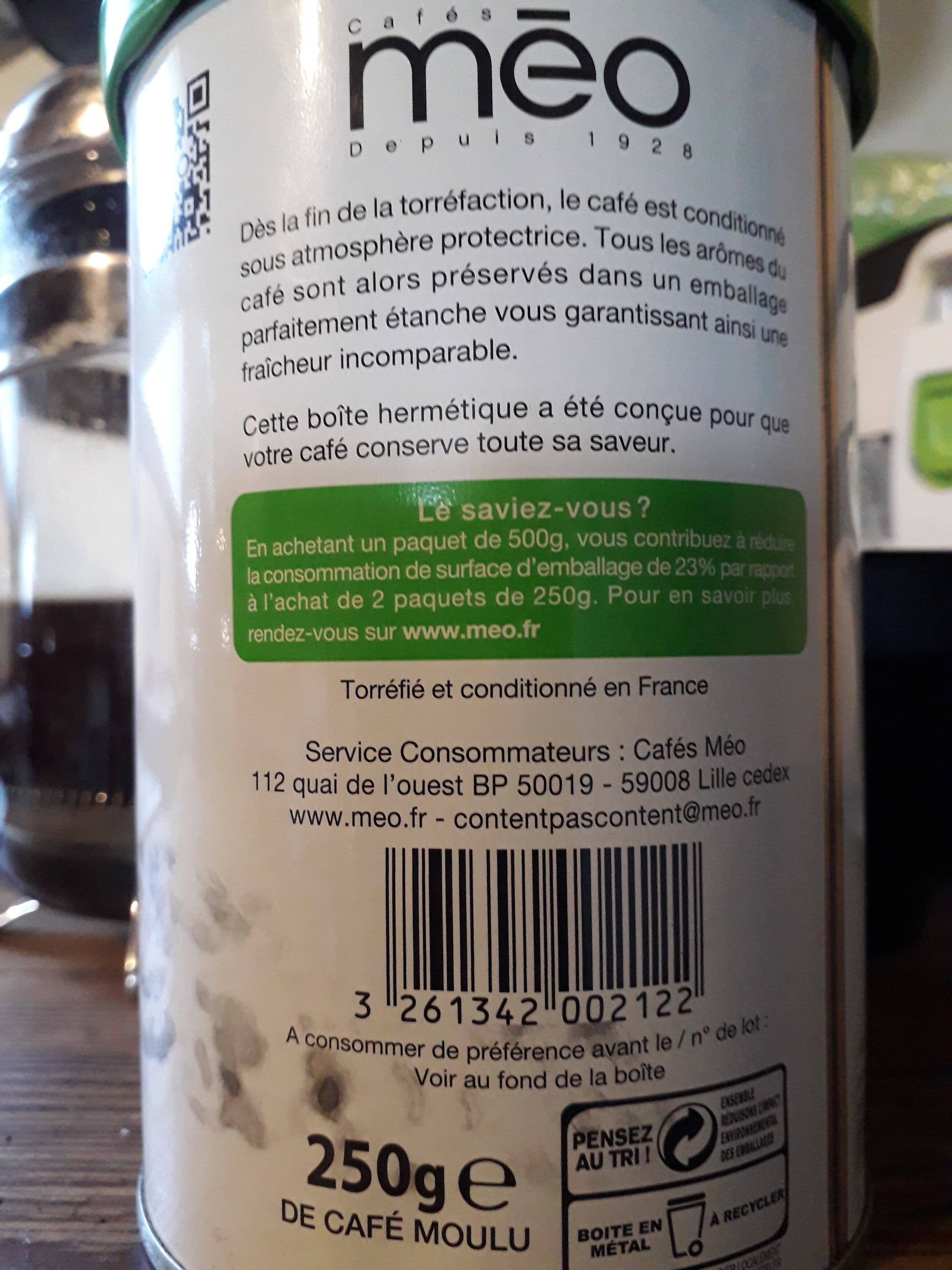Méo Pur arabica Moulu packshot