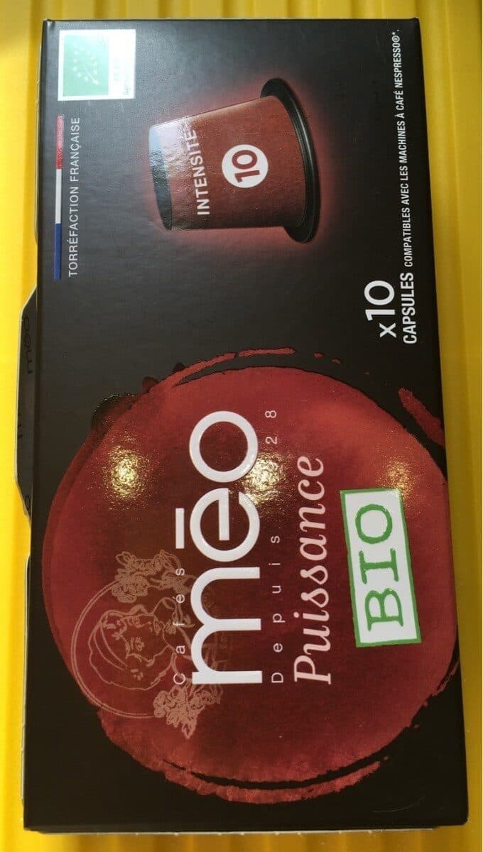 Cafés Méo Capsules compatibles nespresso BIO - puissance 10 packshot