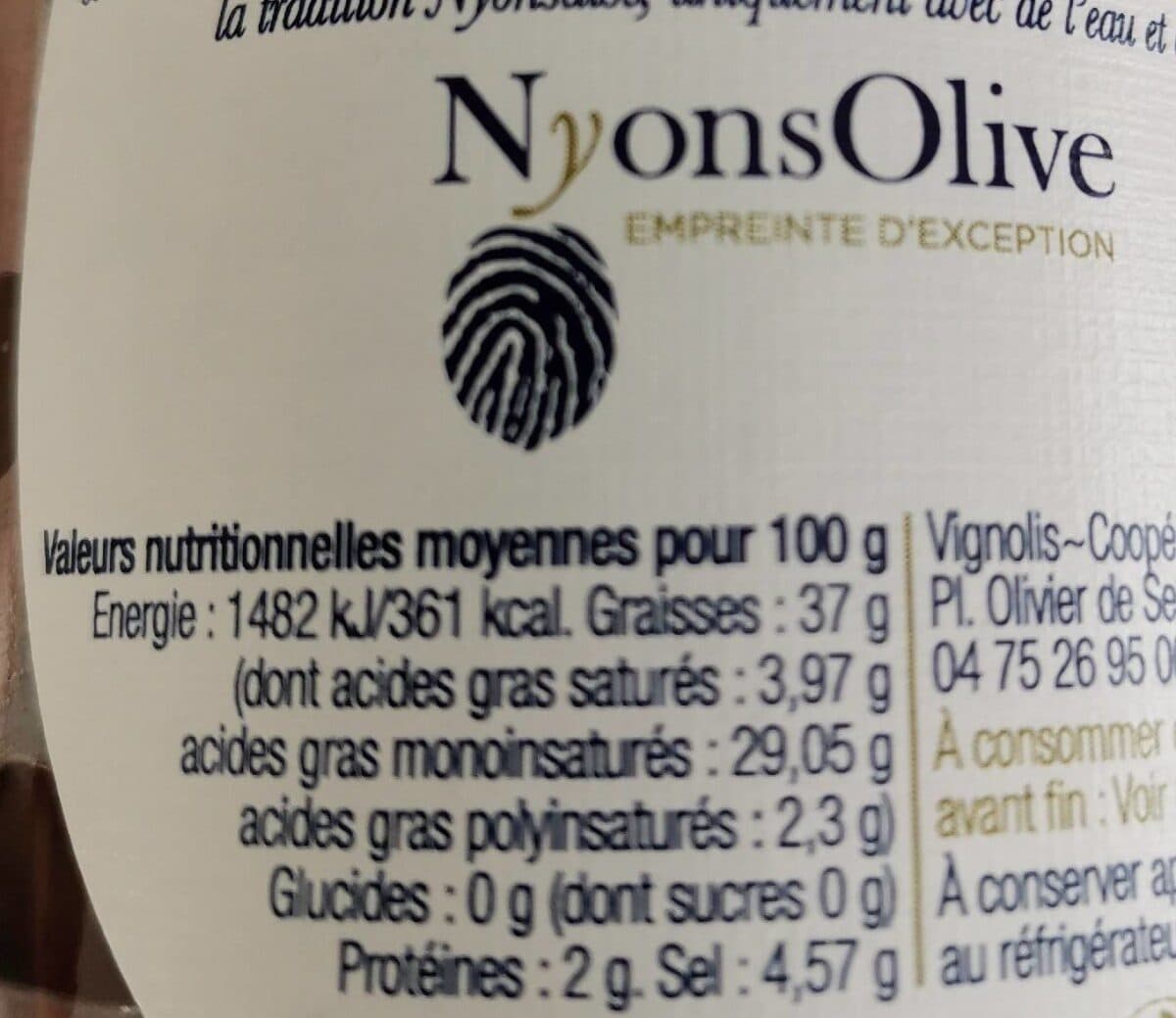 Nyonsolive Olives noires de Nyons packshot