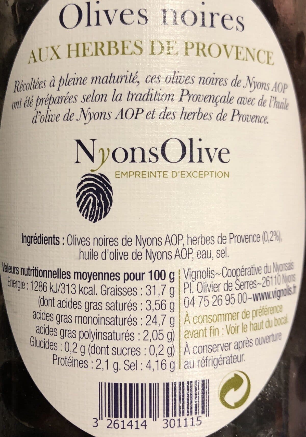 Nyonsolive Olives noires packshot
