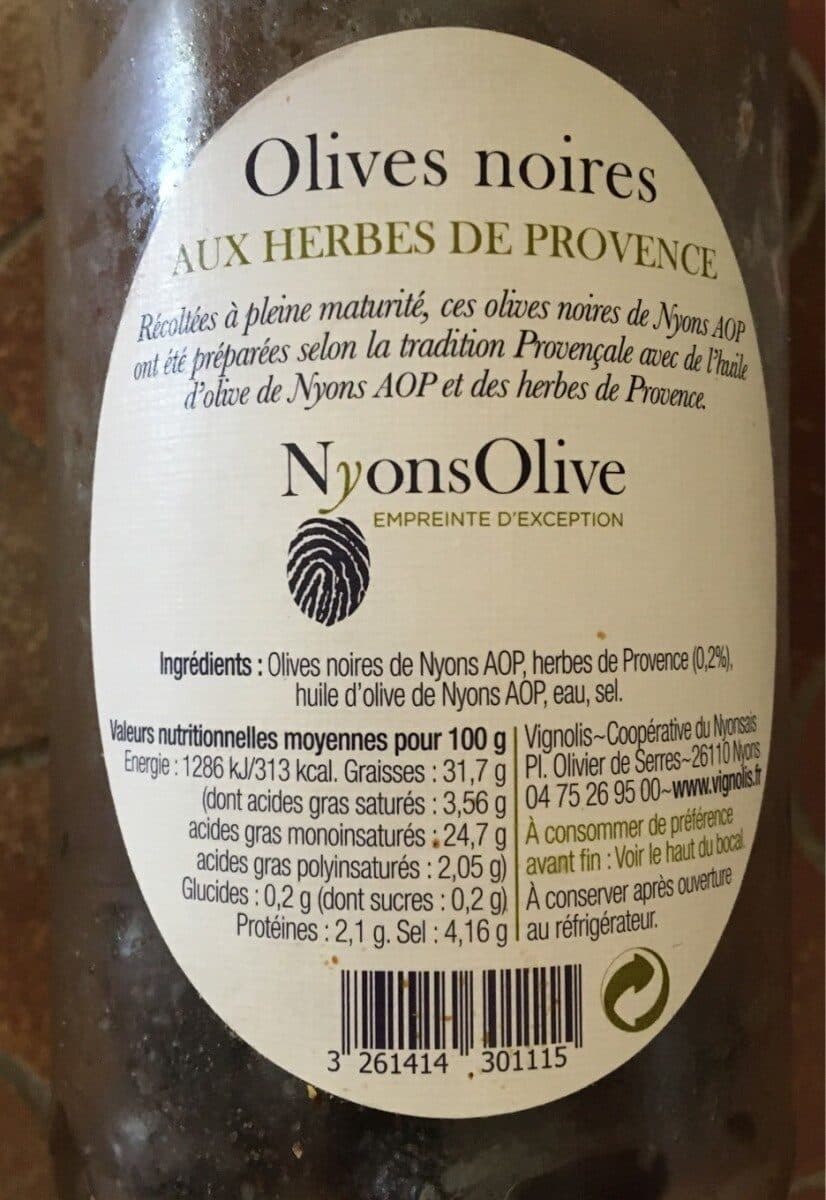 Nyonsolive Olives noires packshot