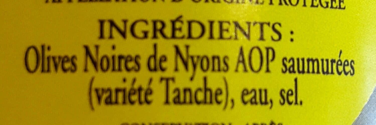 Fruit D'olivier Olives noires de Nyons packshot