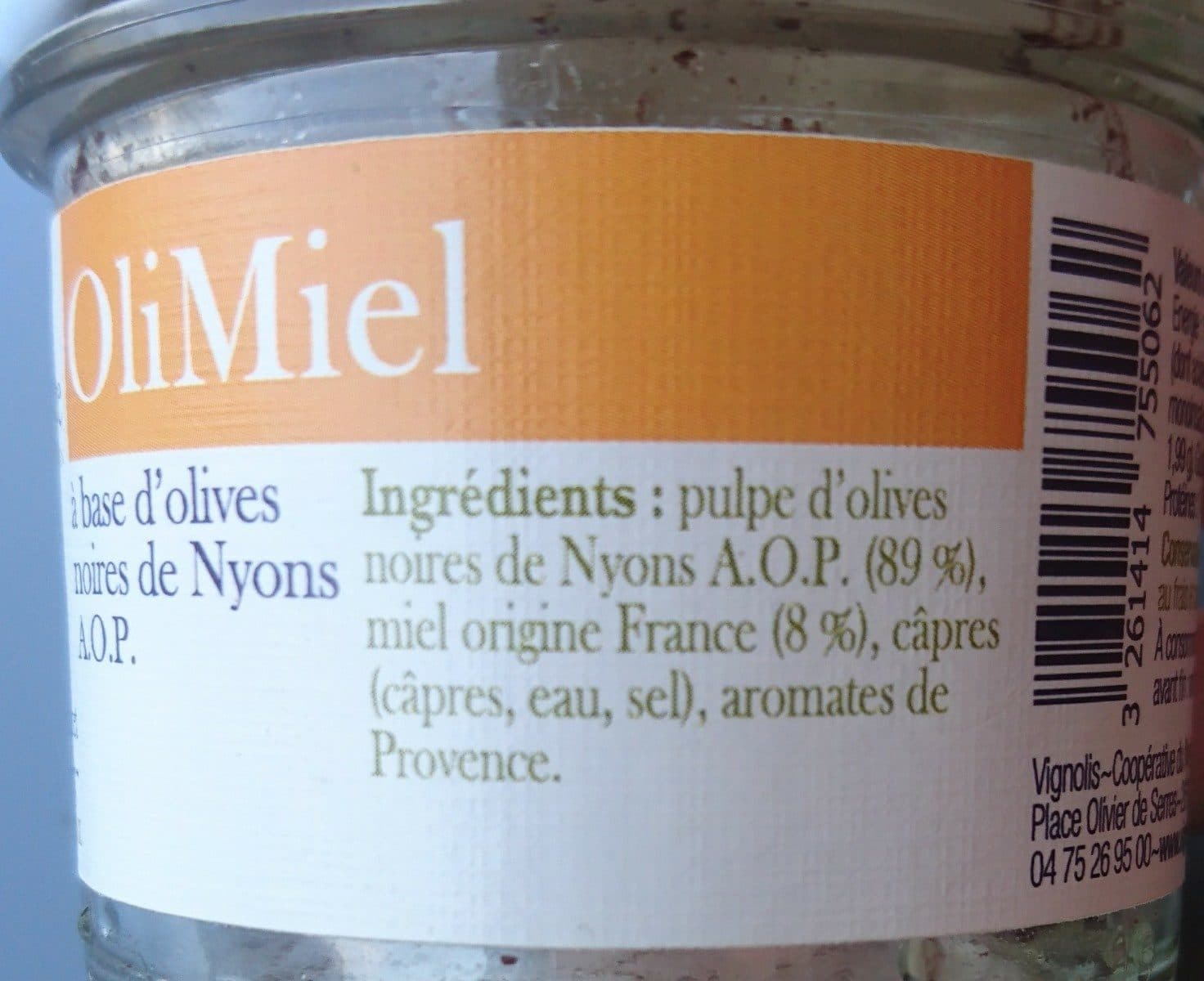 Open Food Facts OliMiel packshot