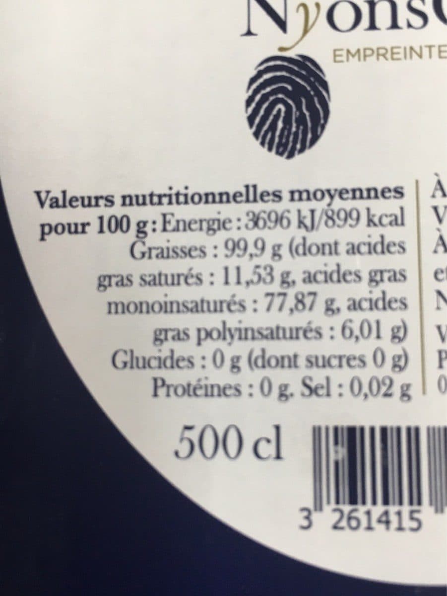 Nyonsolive Huile d'Olives packshot