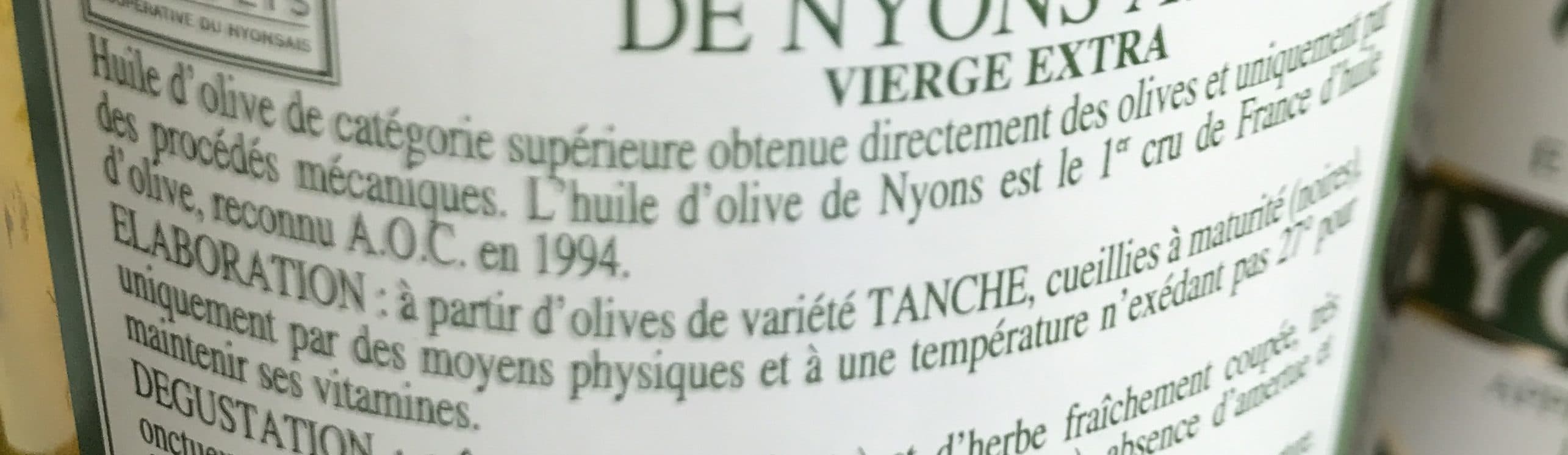Nyonsolive Huile D'olive Aop De Nyons packshot
