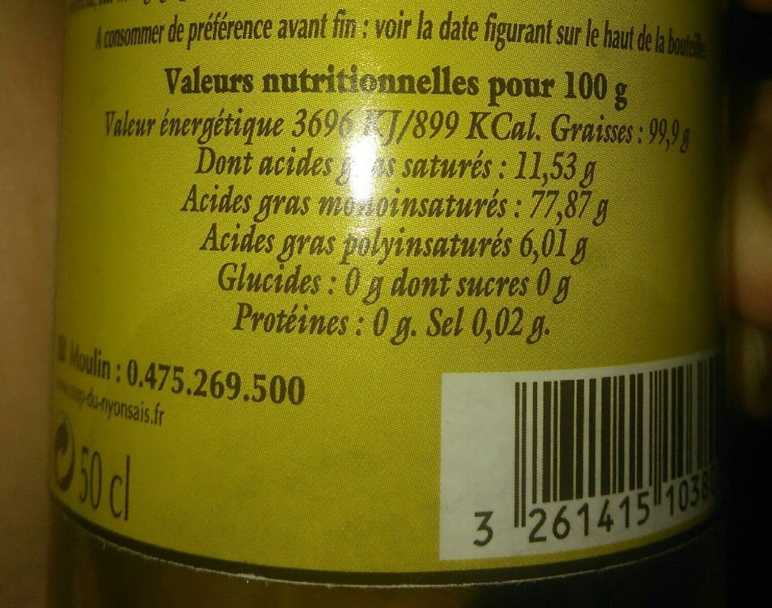 Open Food Facts Huile d'olive de Nyons packshot