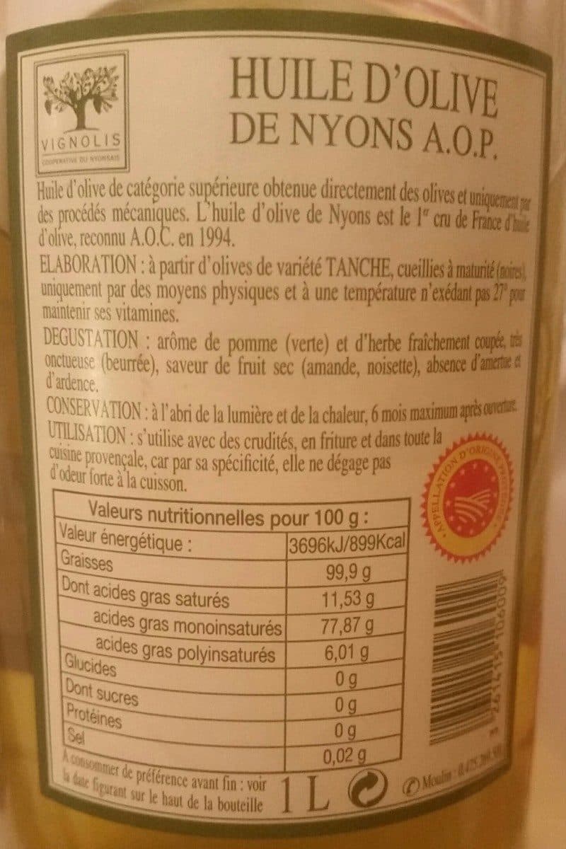 Nyonsolive AOP huile d‘olive de Nyons packshot