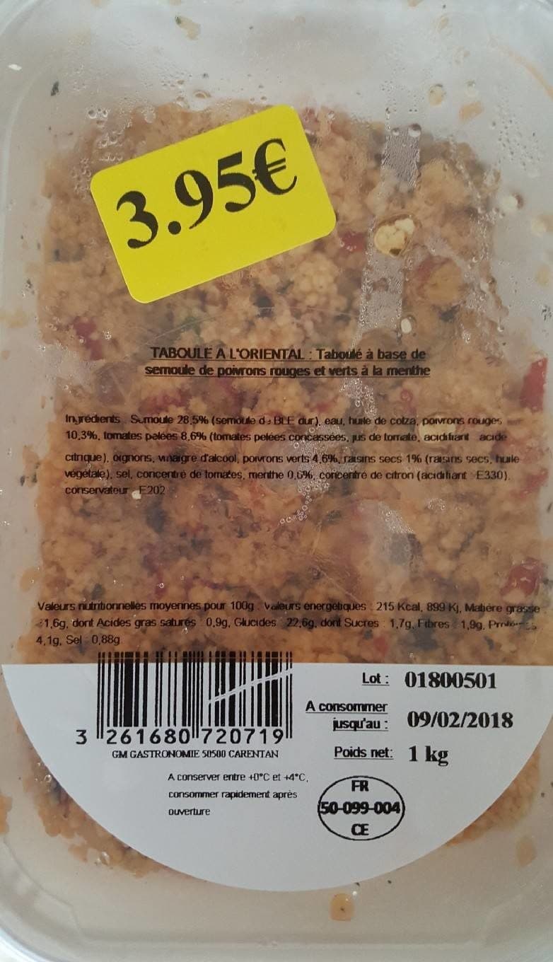Coylrut Taboulé a l oriental packshot