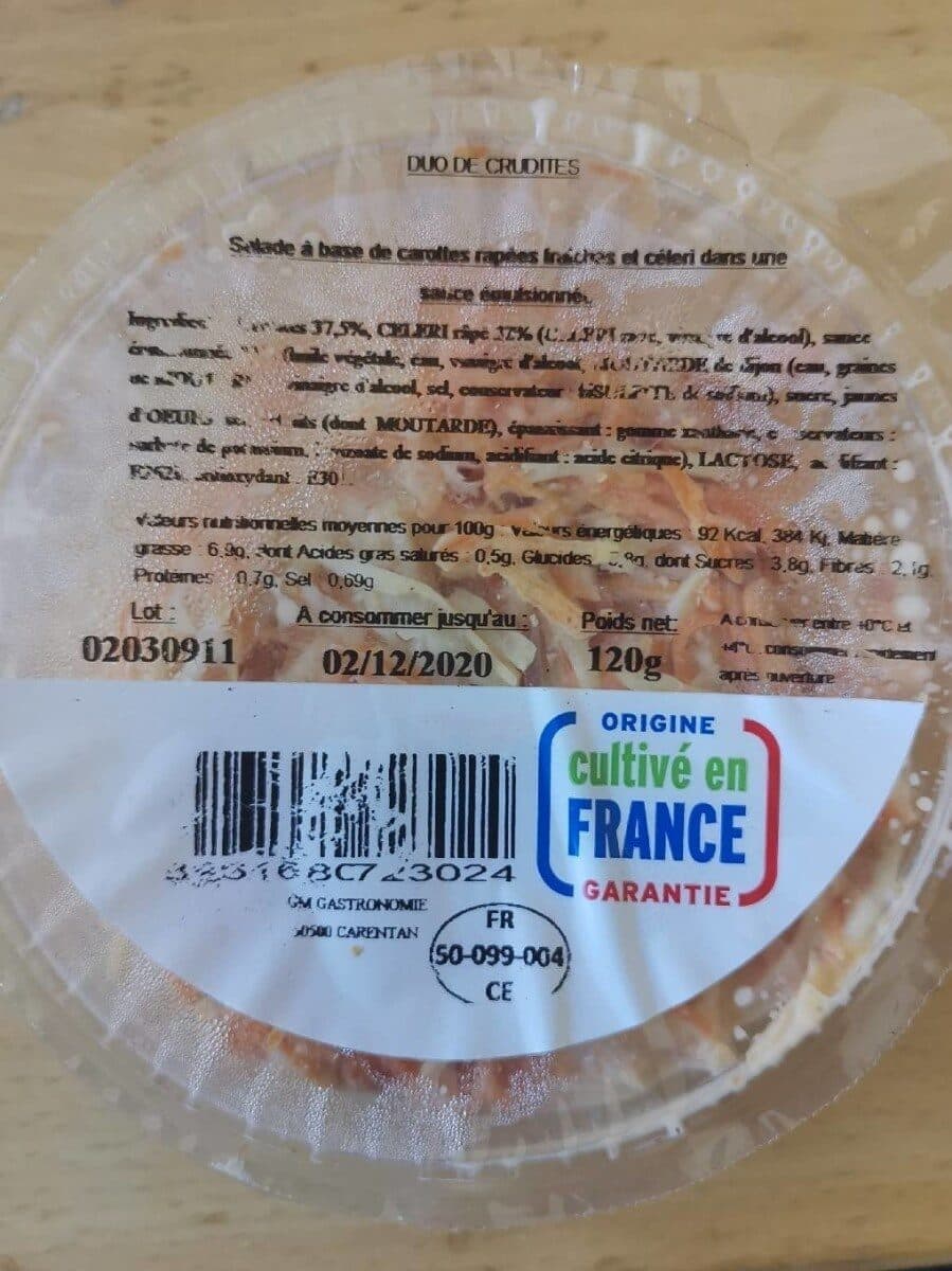 Open Food Facts Duo de crudités packshot