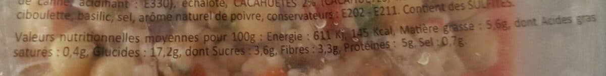 Open Food Facts Salade de boulgour, cacahuetes et amandes packshot