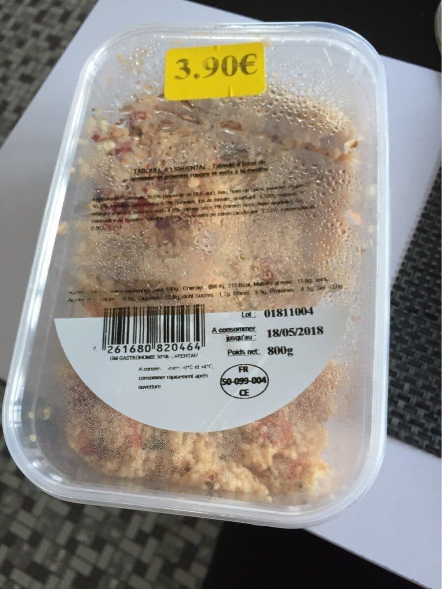 Open Food Facts Taboulé a l'oriental packshot