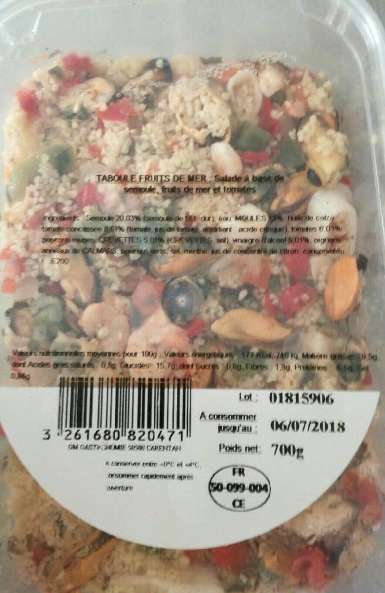 Open Food Facts Taboulé de la mer packshot
