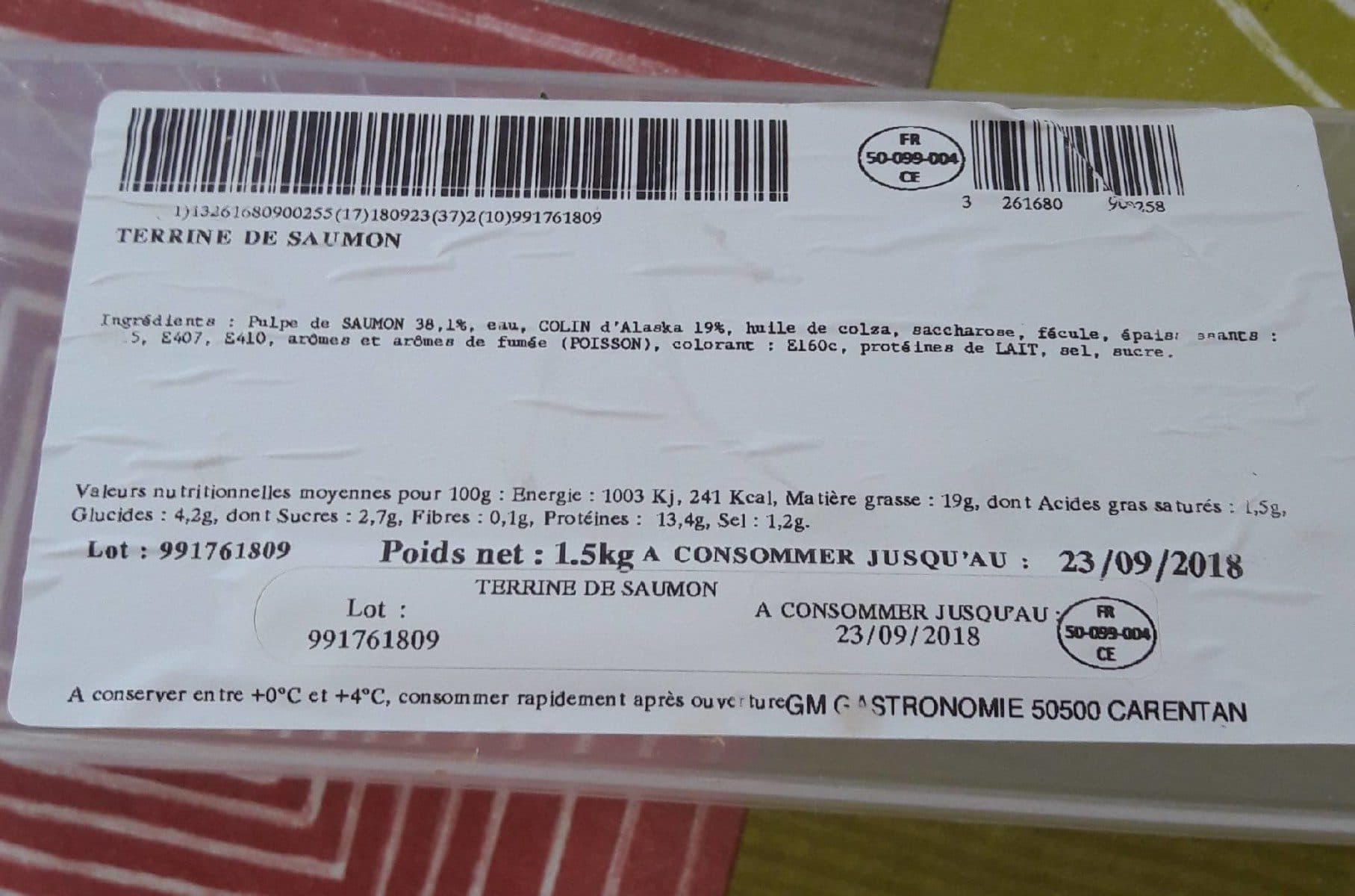 Open Food Facts Terrine de saumon packshot