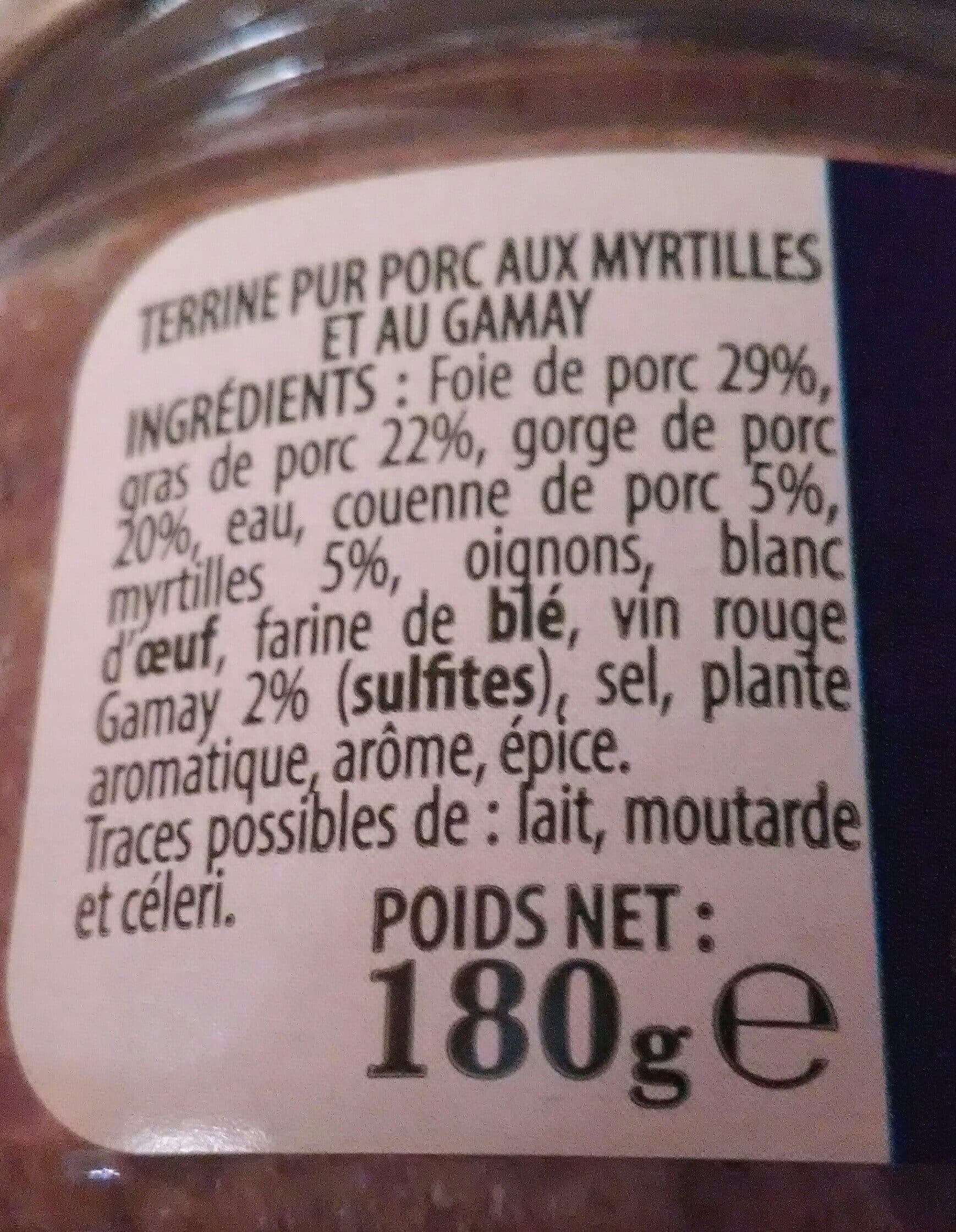 Lidl Terrine de porc aux myrtilles et Gamay packshot