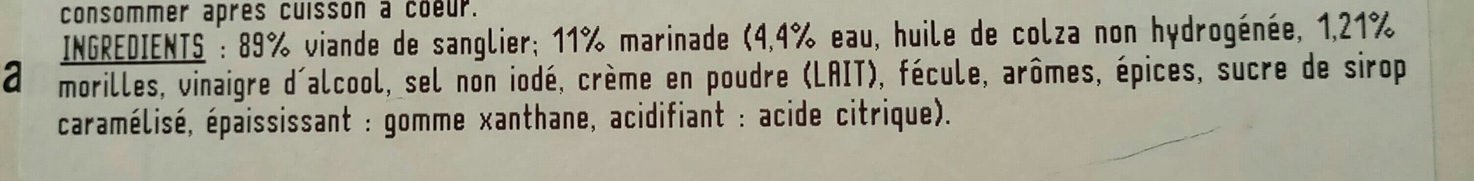 Open Food Facts Pavés de Sanglier à poêler sauces morilles packshot