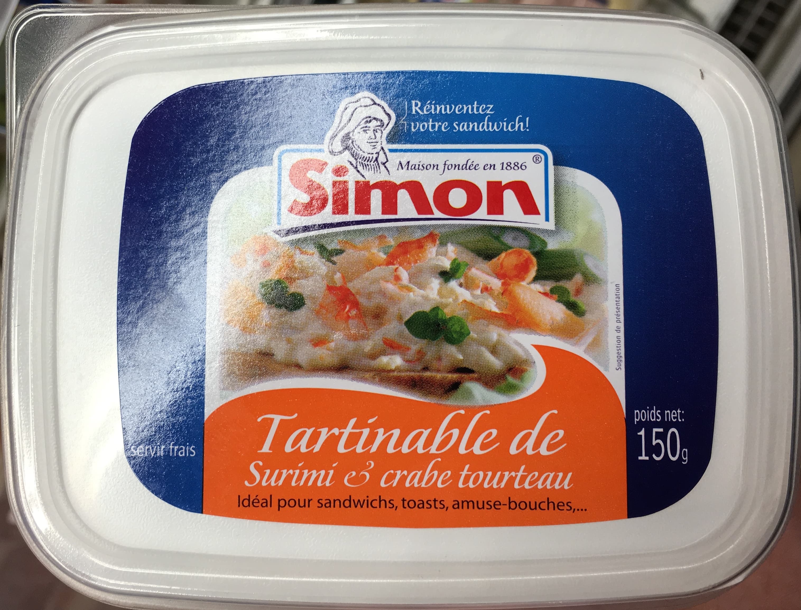 Simon Tartinable de Surimi & crabe tourteau packshot