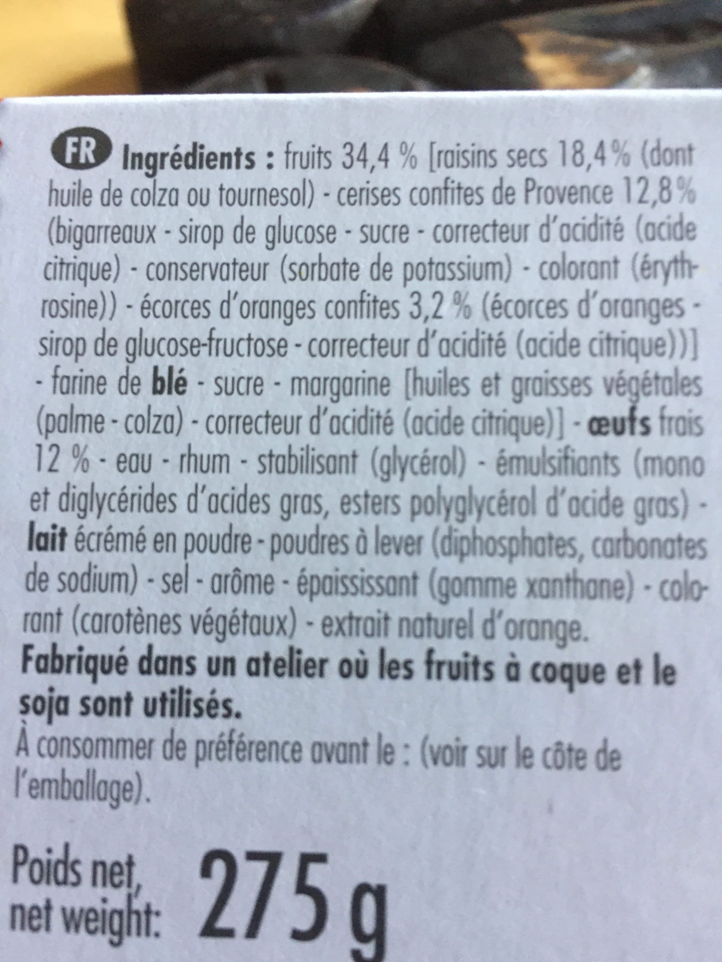 Forchy Le cake aux fruits confits et raisins secs packshot