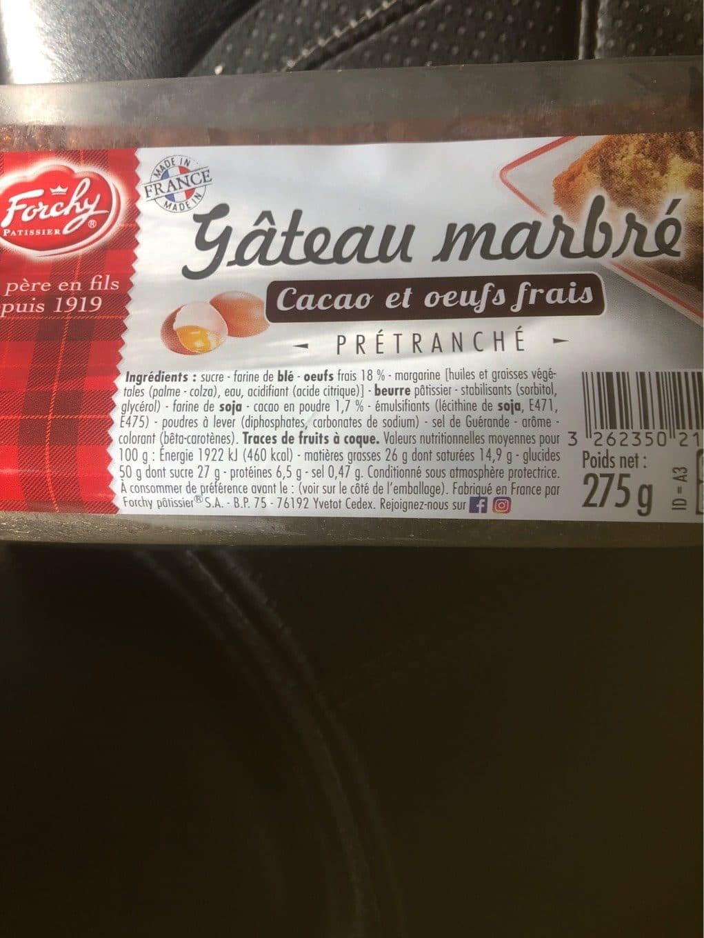 Forchy Gateau marbre packshot