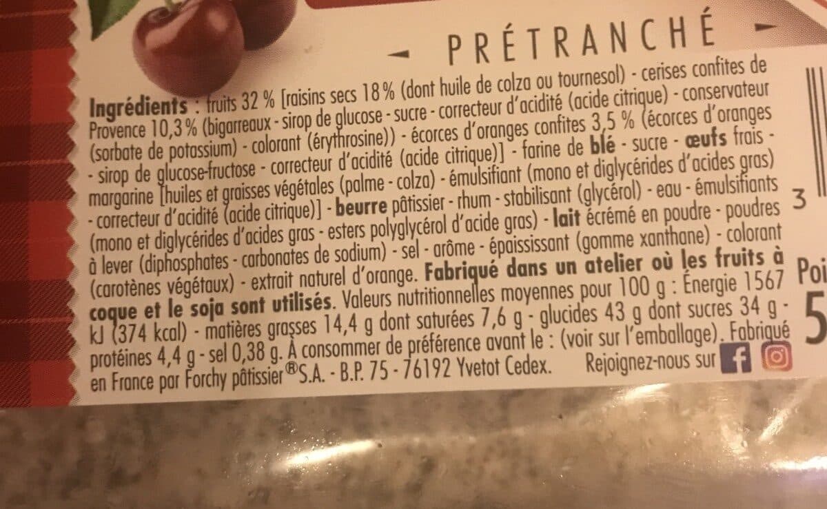Forchy Cake aux fruits aux cerises de Provence packshot