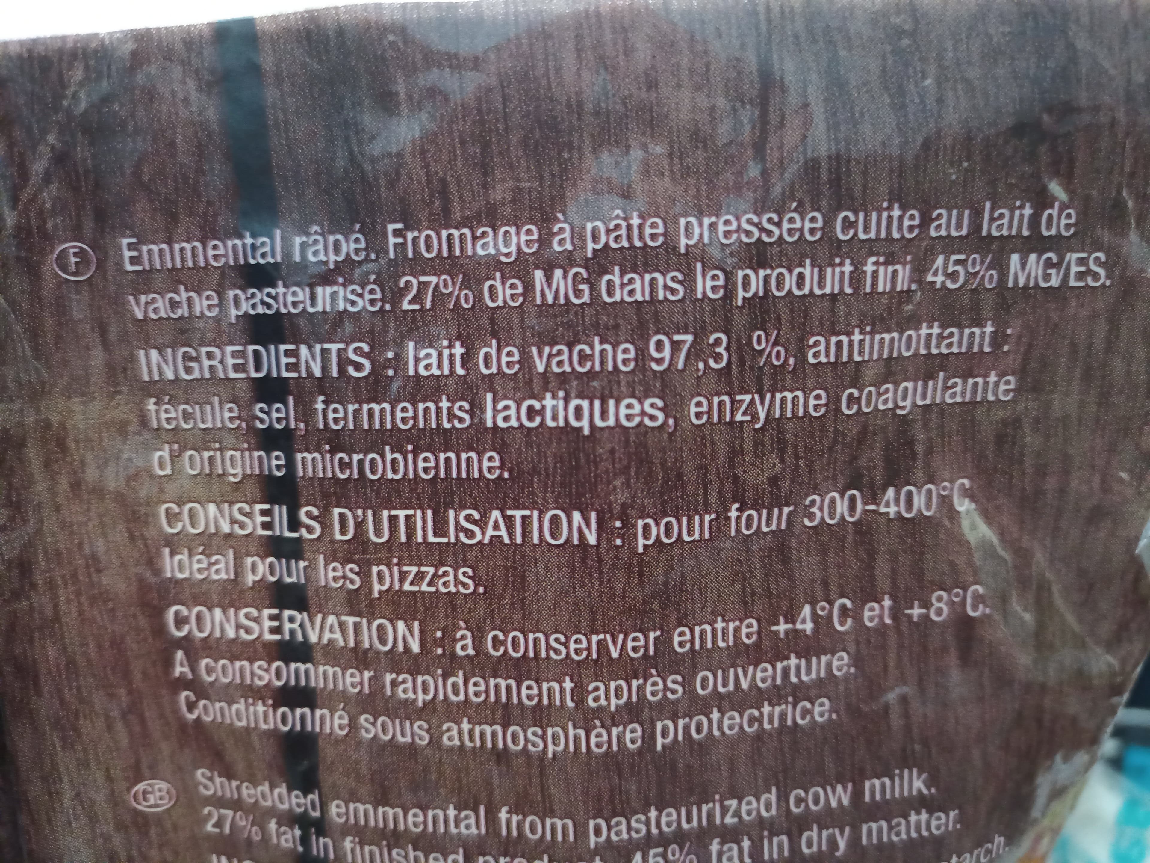 Valmartin Emmental Râpé moyen packshot