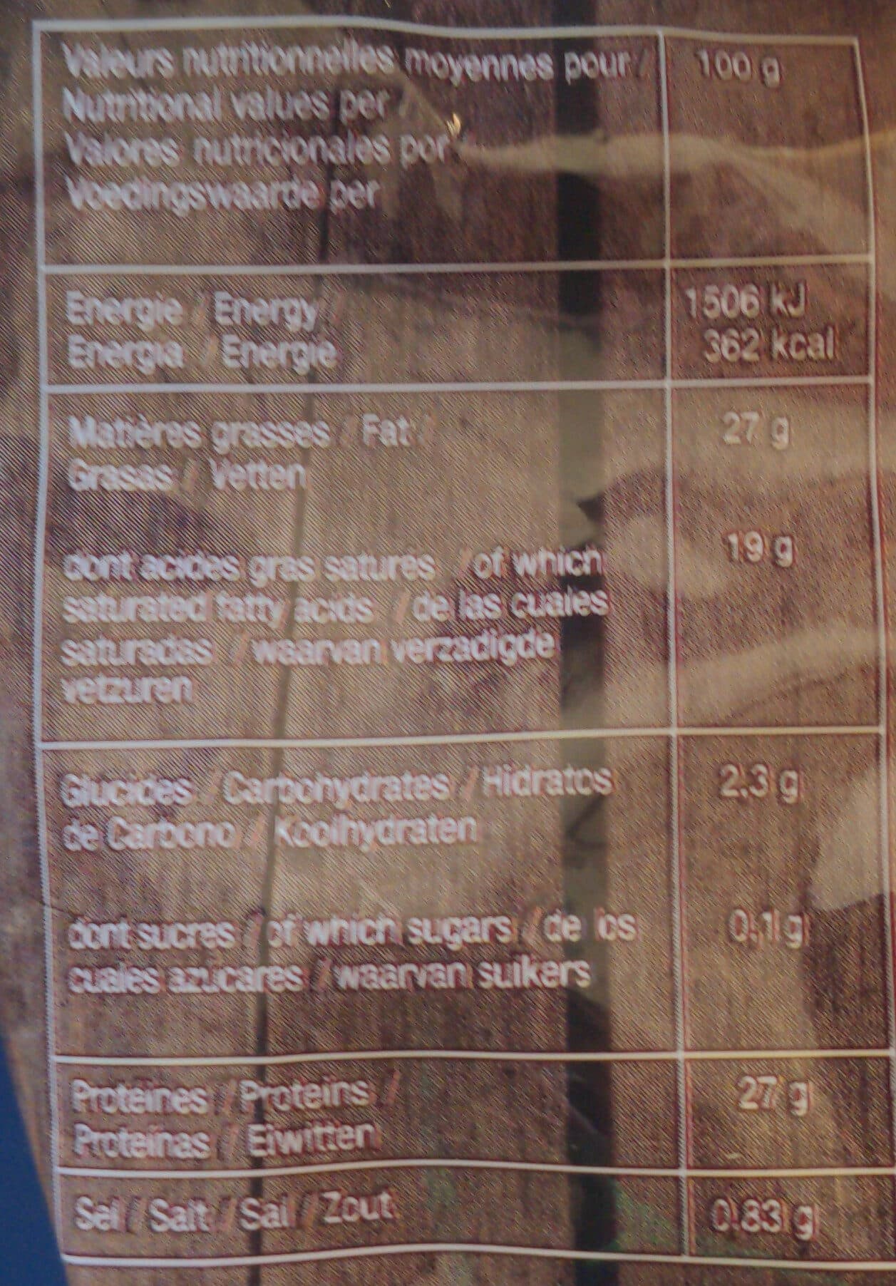 Valmartin Emmental Bio (29% MG) packshot