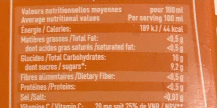 Open Food Facts Jus orange packshot