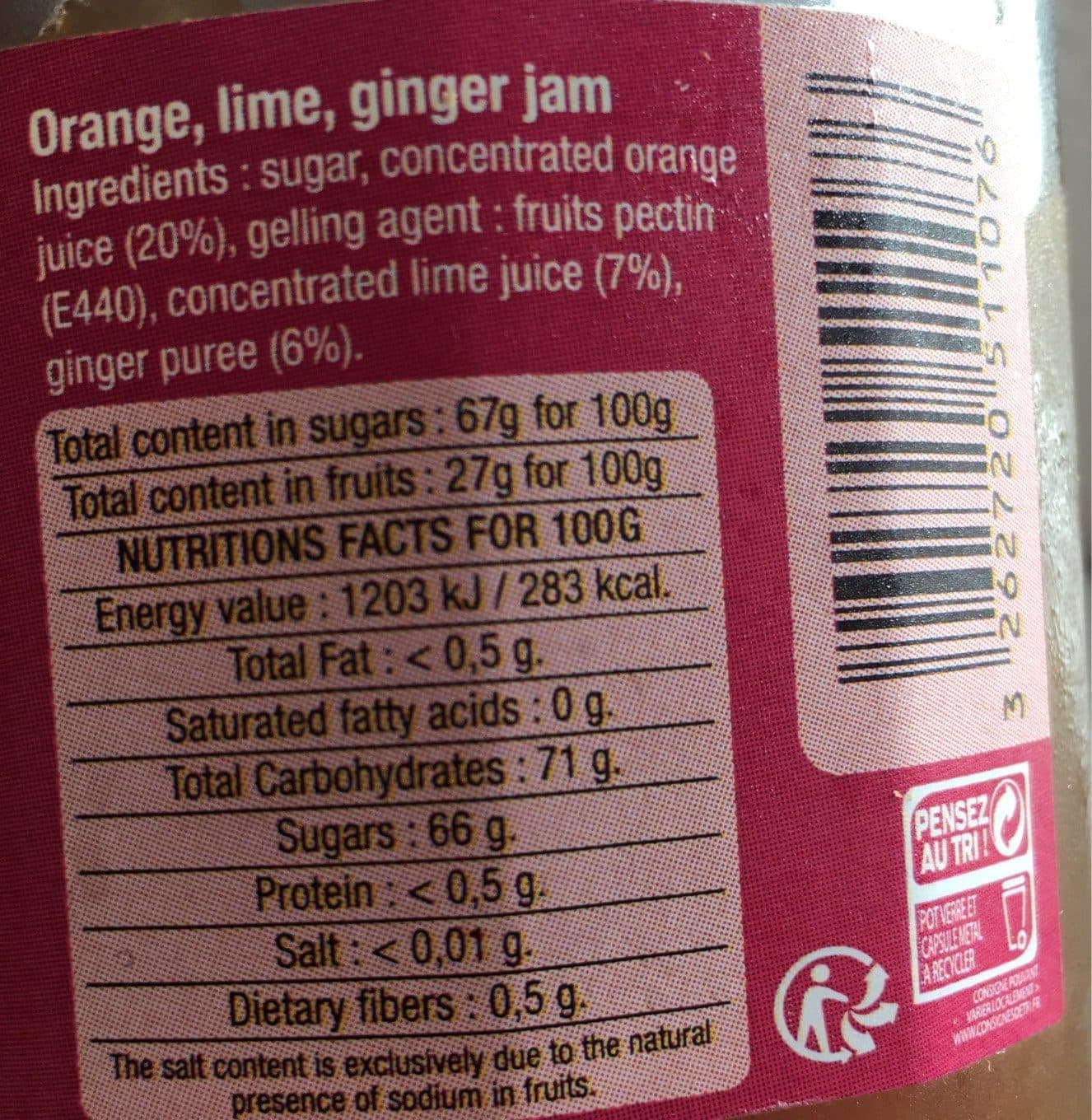 Royal Confiture De Gingembre 330G packshot