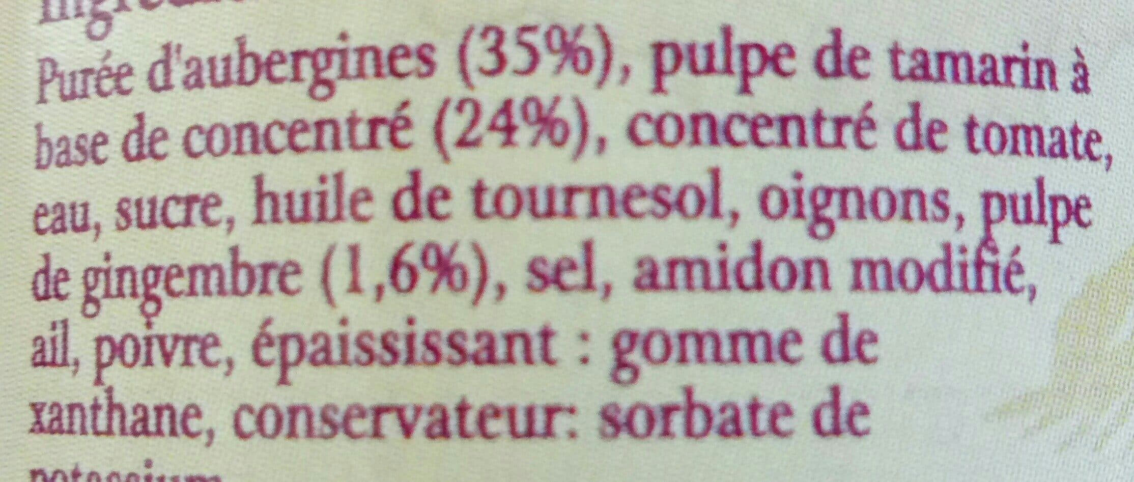 Open Food Facts Sauce Aubergine Tamarin packshot