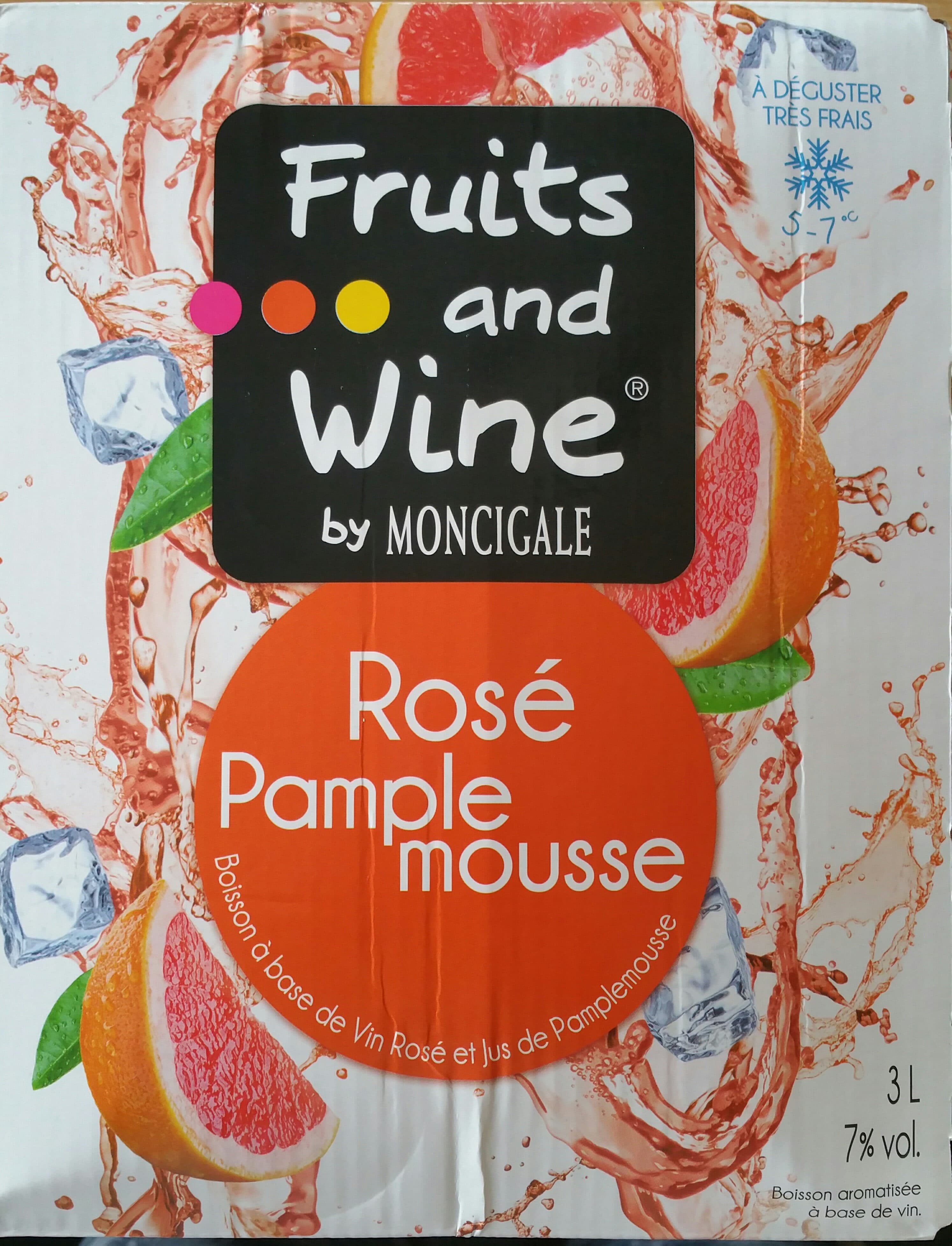 Fruits and wine Rosé Pamplemousse packshot