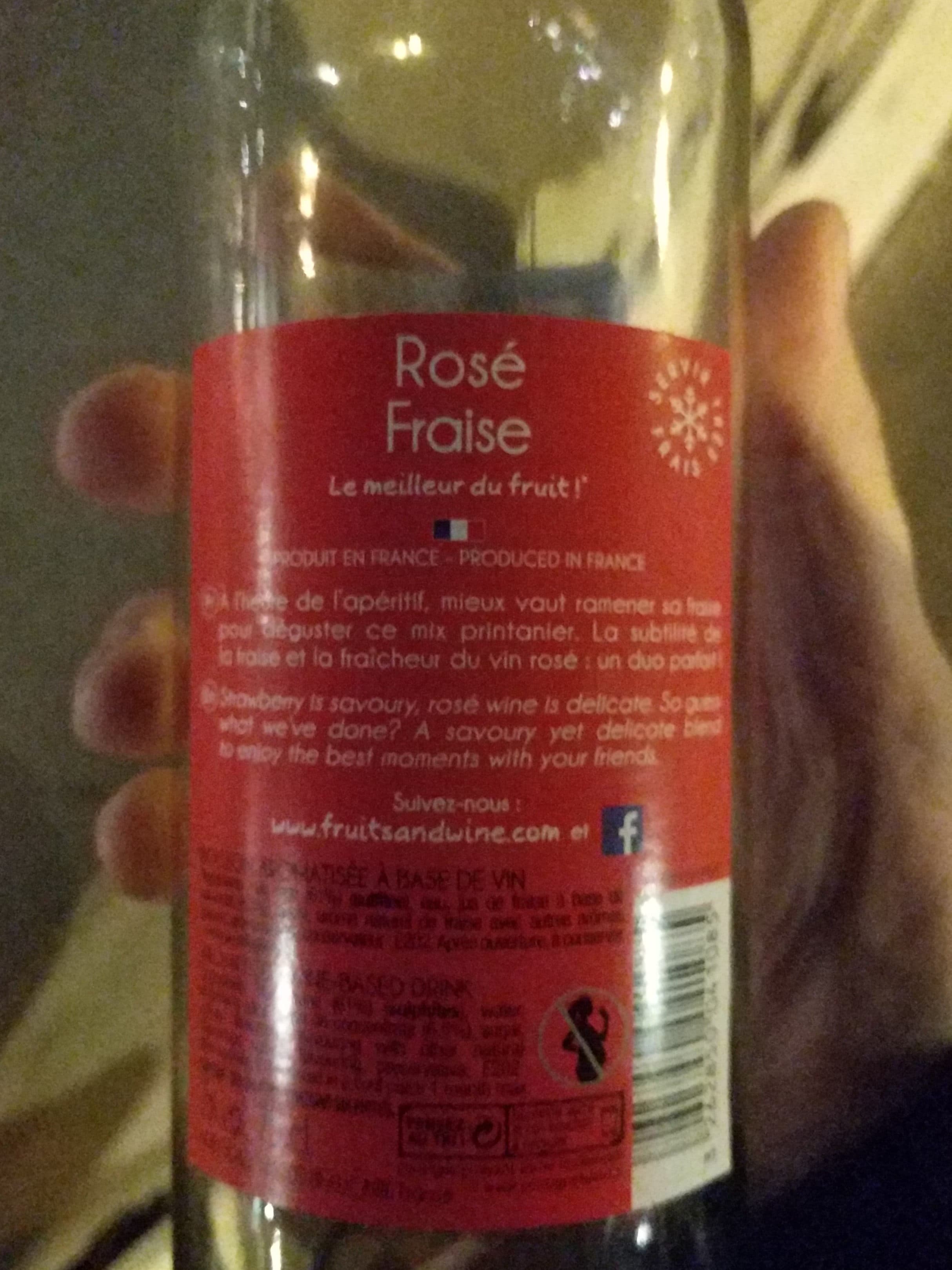Fruits and wine "Fruits And Wine" rosé fraise packshot