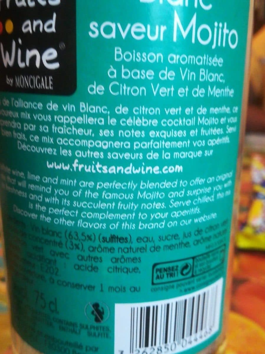 Open Food Facts Blanc saveur mojito packshot